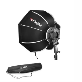 Digitek (DSBH-055) Lightweight & Portable Soft Box Comes with S2 Type Bracket & 2 Diffuser Sheets | Carrying Case | Compatible with All Flash Speedlights