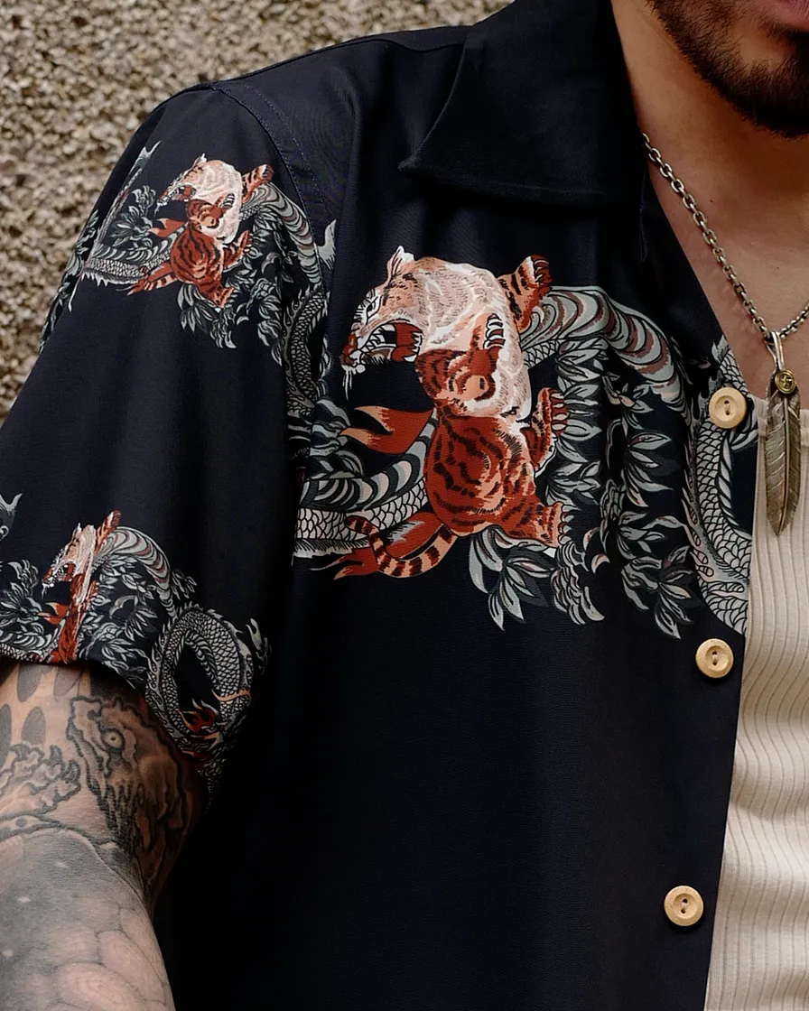 Dragon&Tiger Ukiyo-e Aloha Shirt