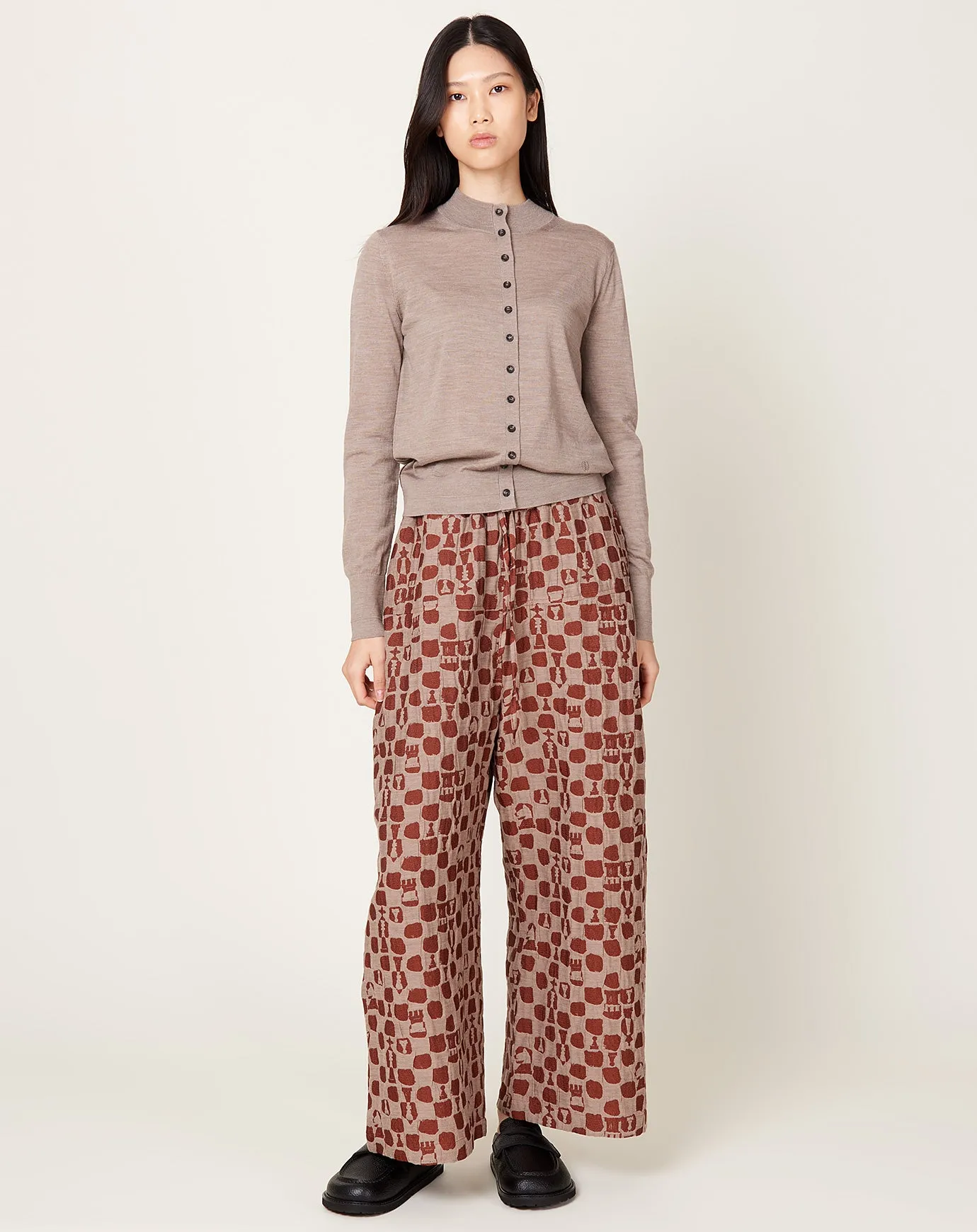 Eclipse Pants in Beige Orange Chess