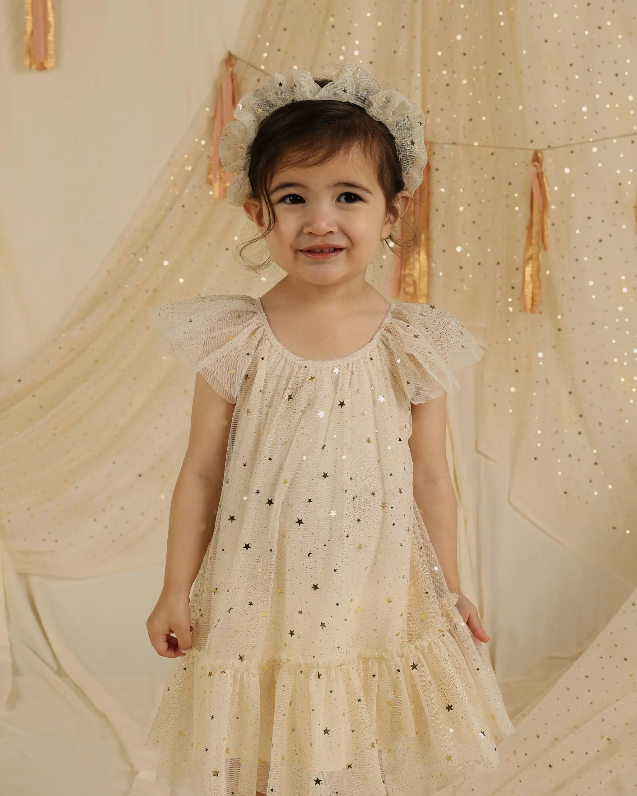 Edie Dress | Champagne Stars