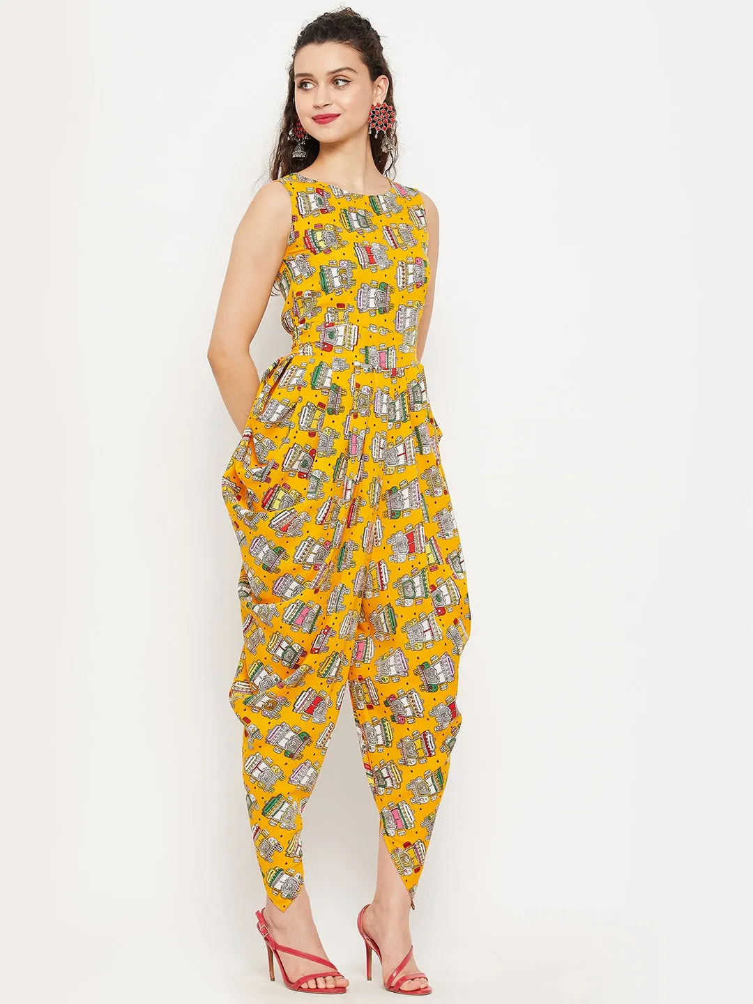 Elasticated Ethnic Dhoti Jumpsuit