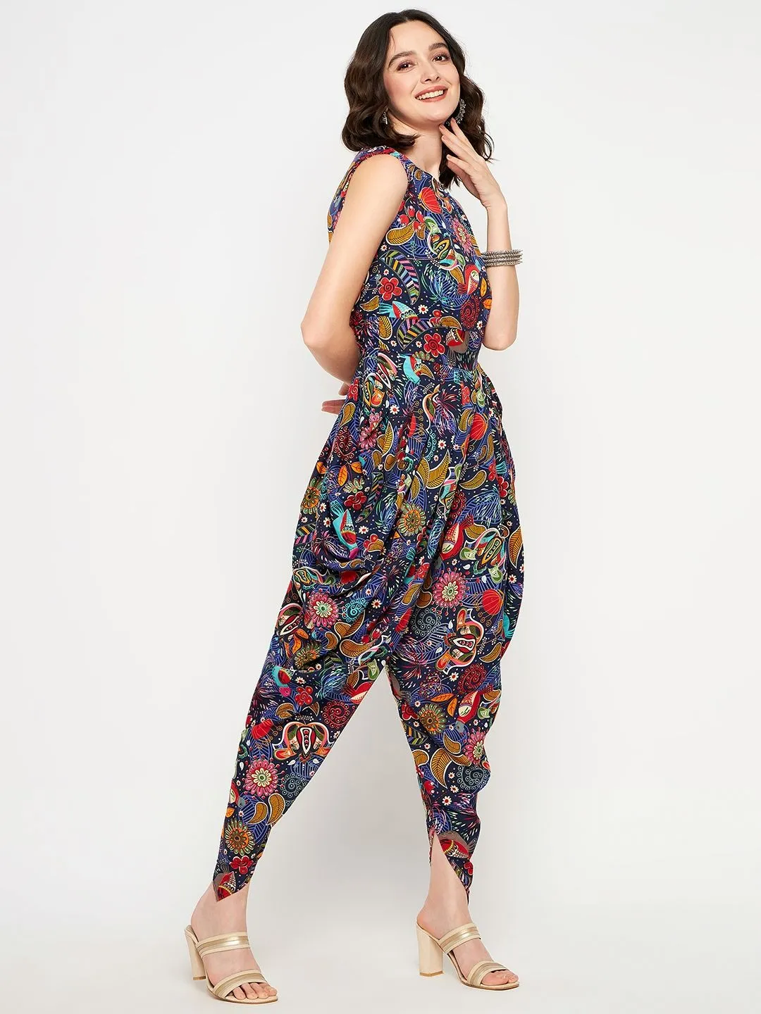 Elasticated Ethnic Dhoti Jumpsuit