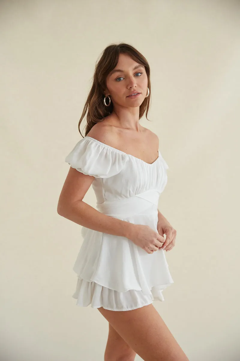 Eleanor Ruffle Wrap Romper