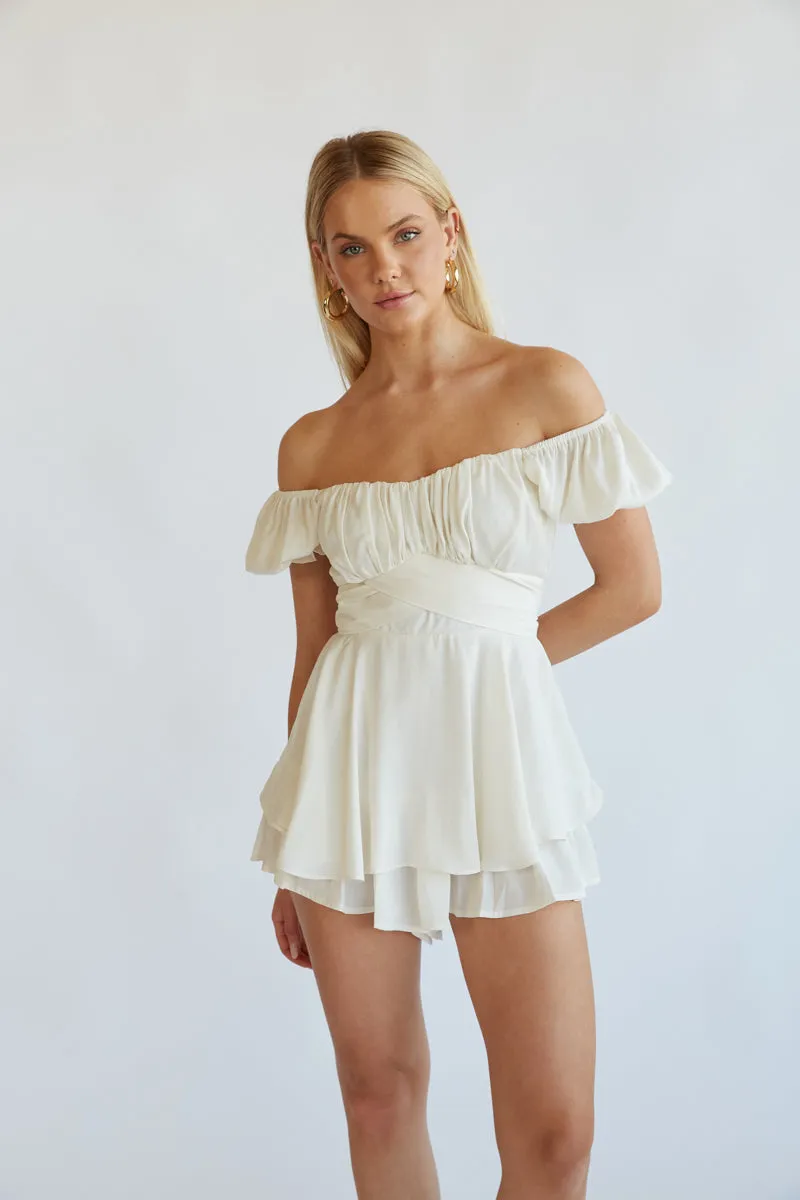 Eleanor Ruffle Wrap Romper