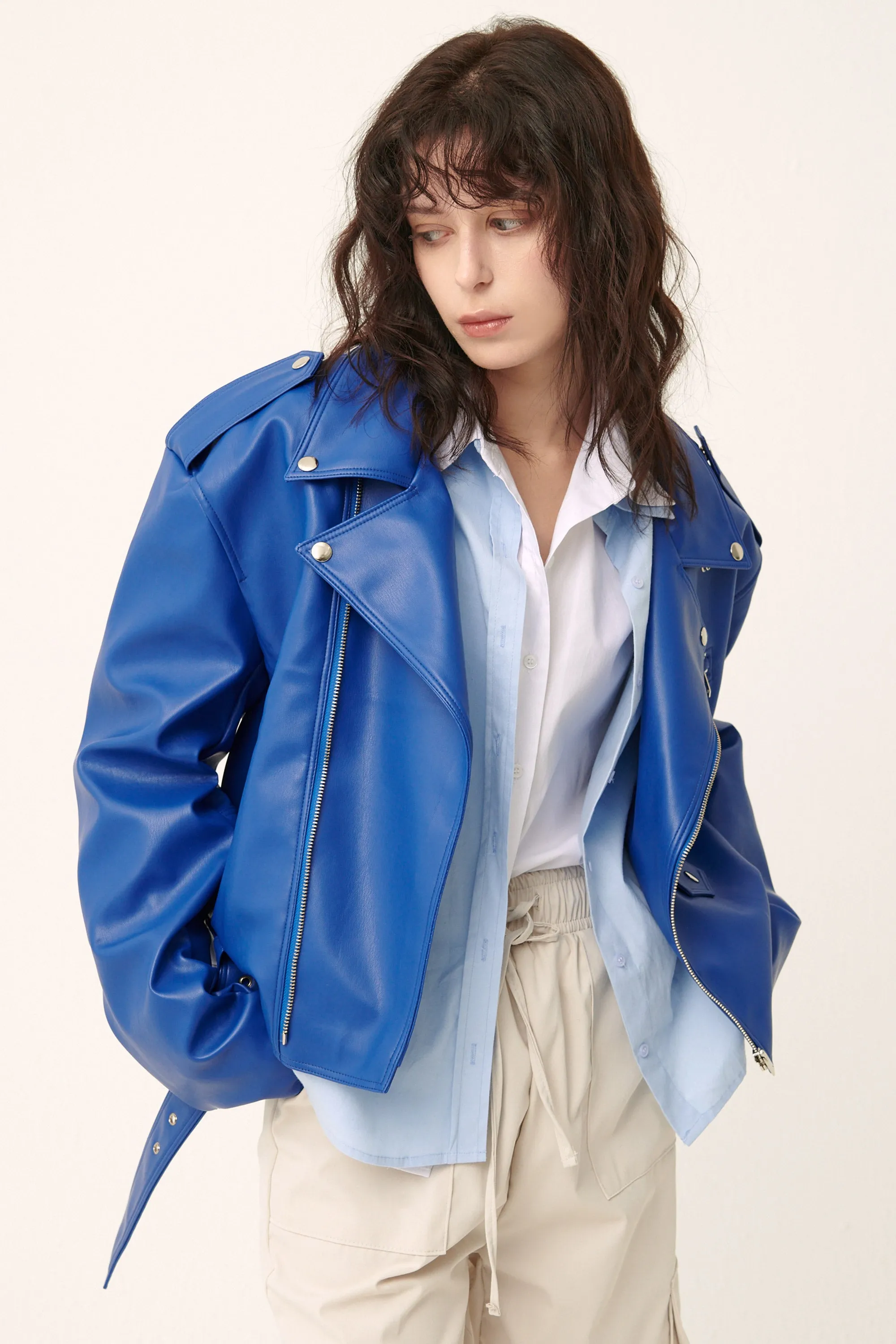 Emma Pleather Rider Jacket