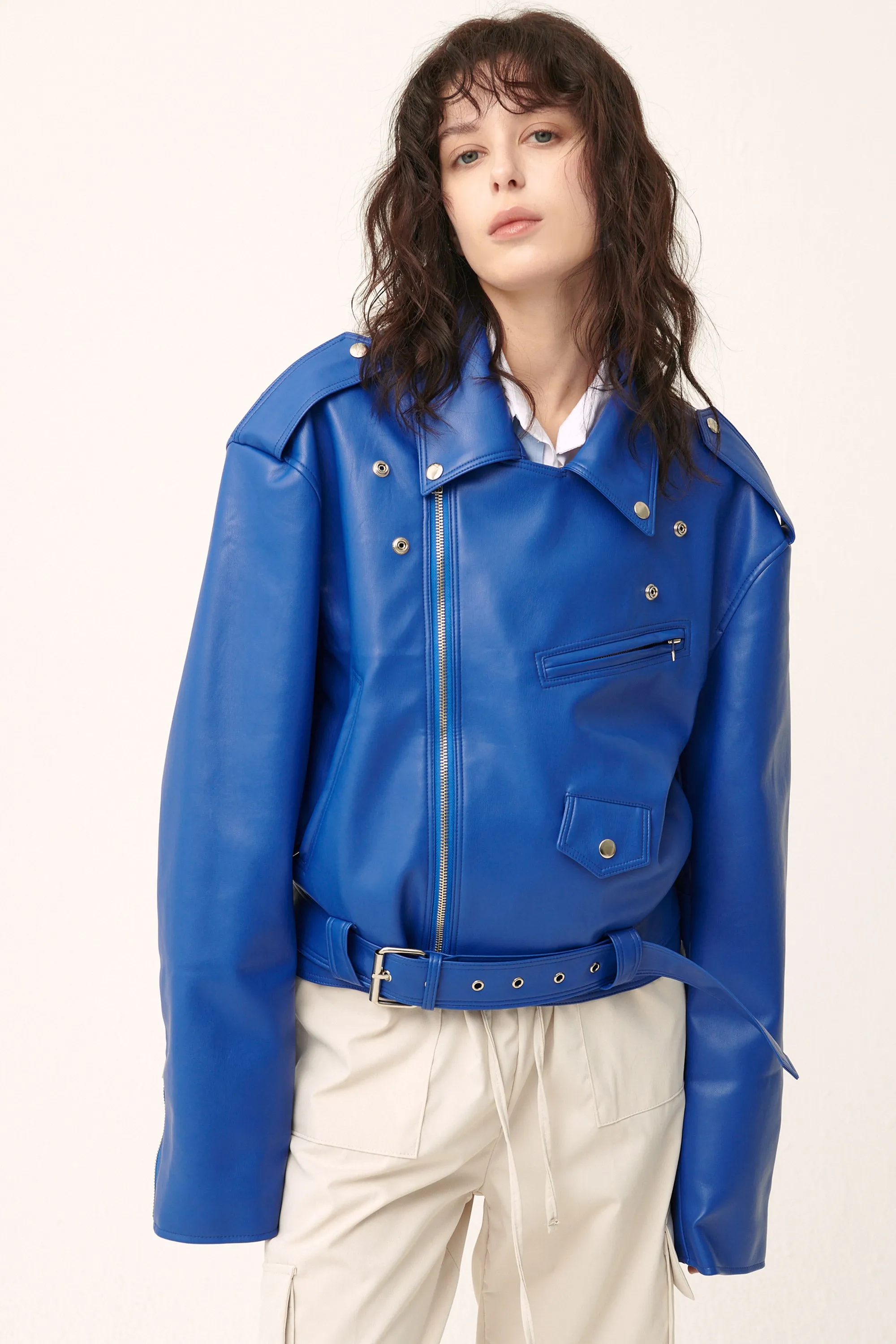 Emma Pleather Rider Jacket