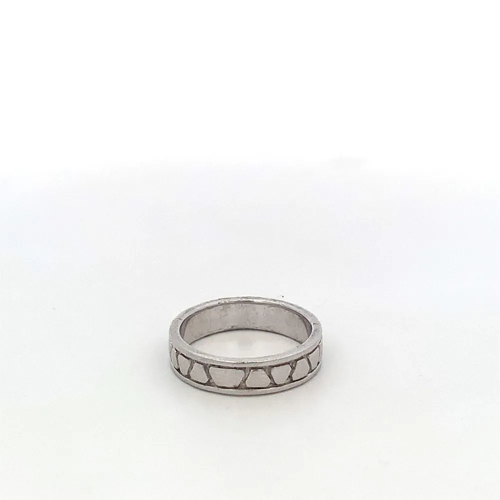 Erin Sandblasted 925 Sterling Silver Wedding Band Ring 6