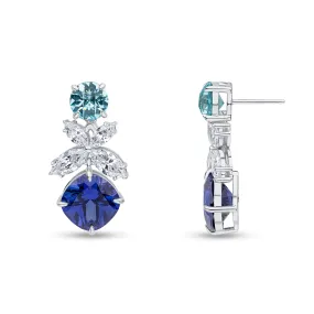 Esther Earrings (Aqua/Sapphire)