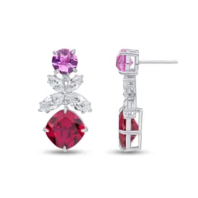 Esther Earrings (Pink/Ruby)