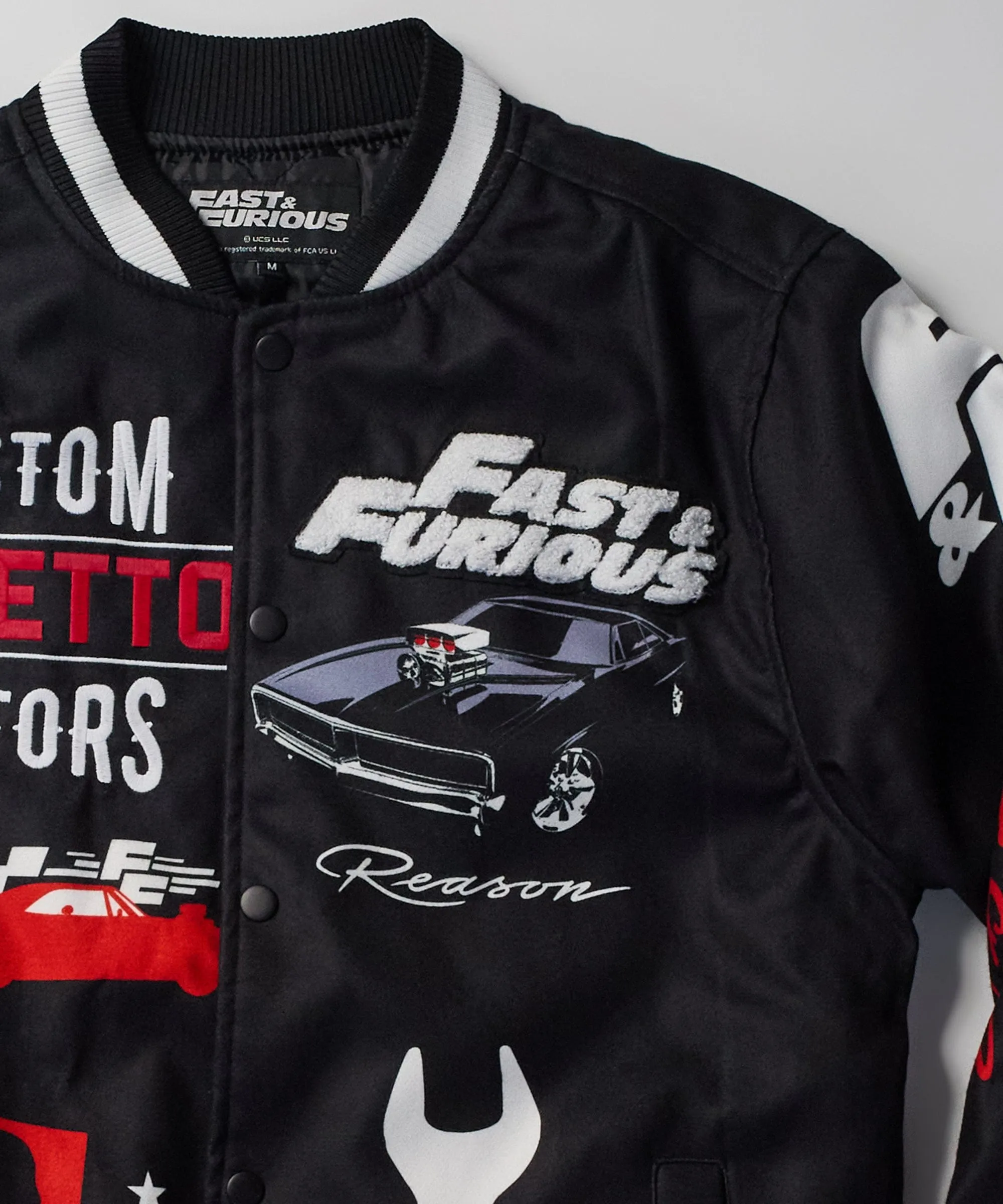 Fast & Furious Wool Varsity Jacket - Black