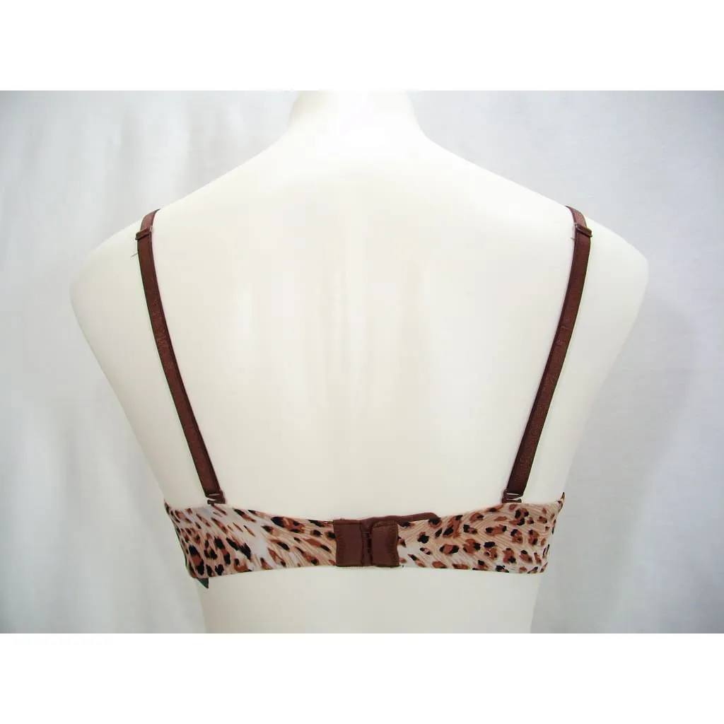 Felina 130566 Enchanted T-Shirt Memory Foam Underwire Bra 34B Chocolate Cheetah