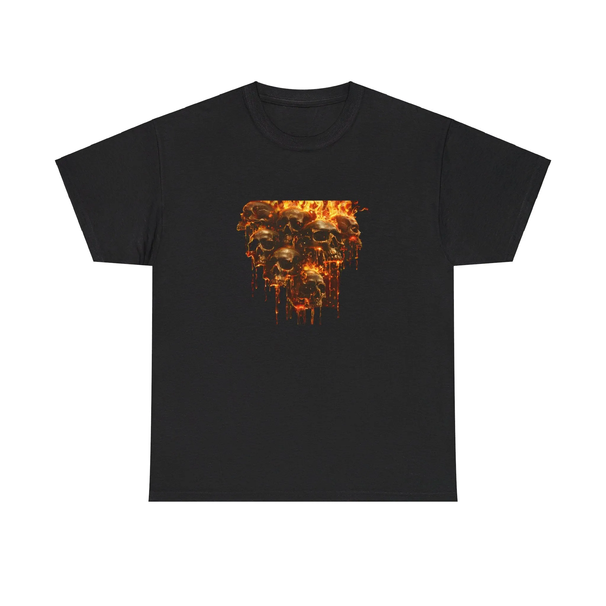 Fiery Skulls Unisex Heavy Cotton Tee