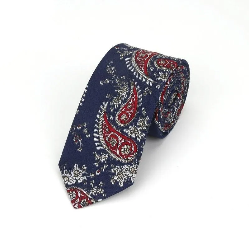 Flowered Soft Cotton Tie