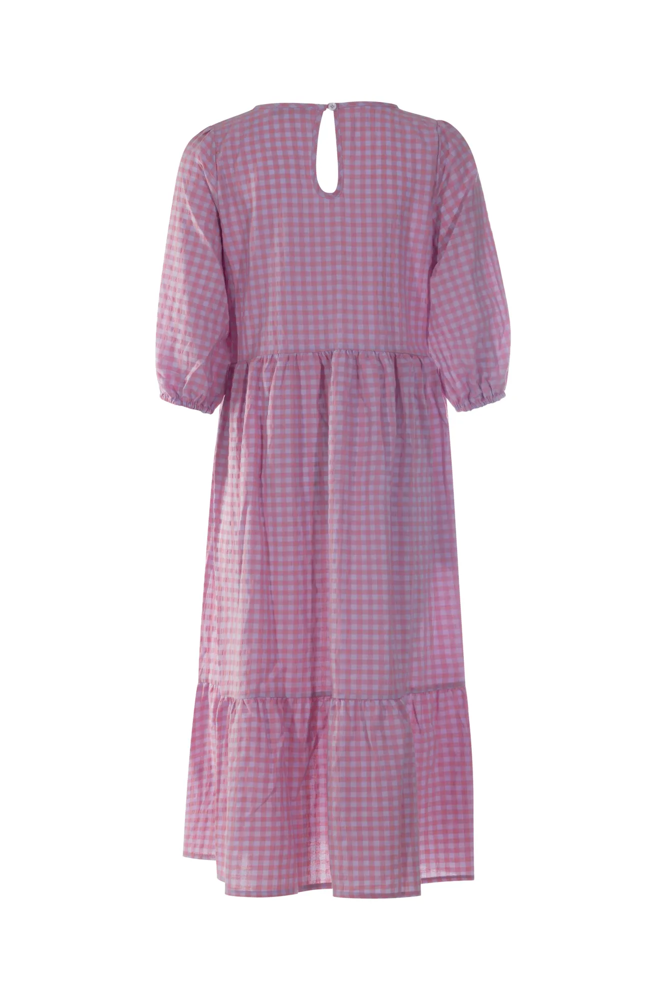 Gingham Midi Dress | Pink/Lilac Mid Check | 4071YY