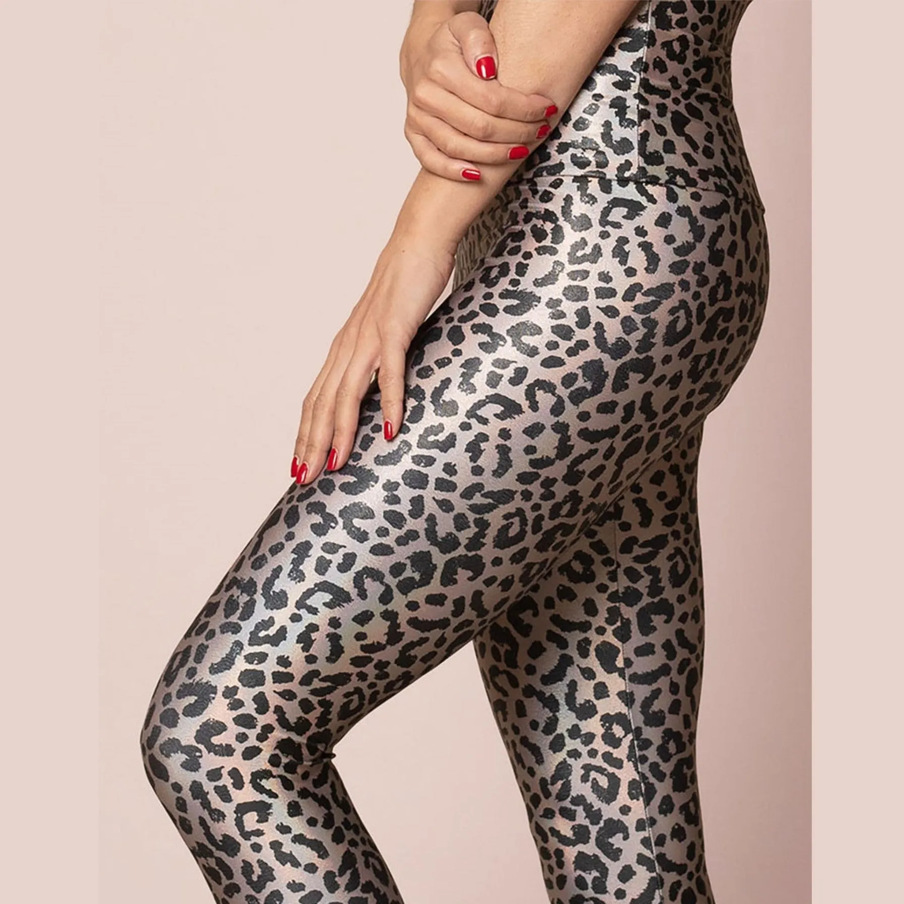 Glimmer Foil Leopard Leggings