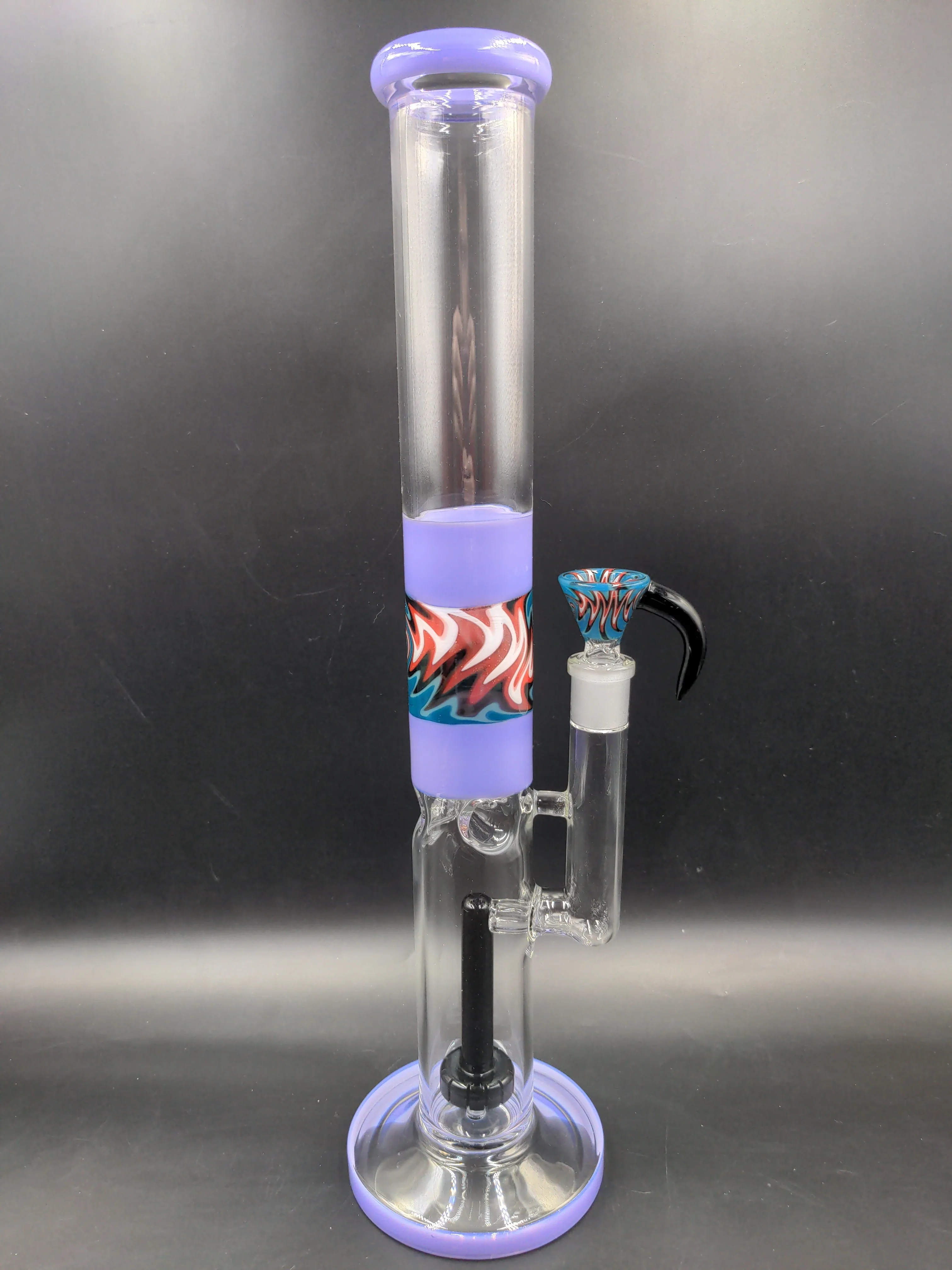 Glitch Tube Water Pipe w/ Horn Bowl | 15.5