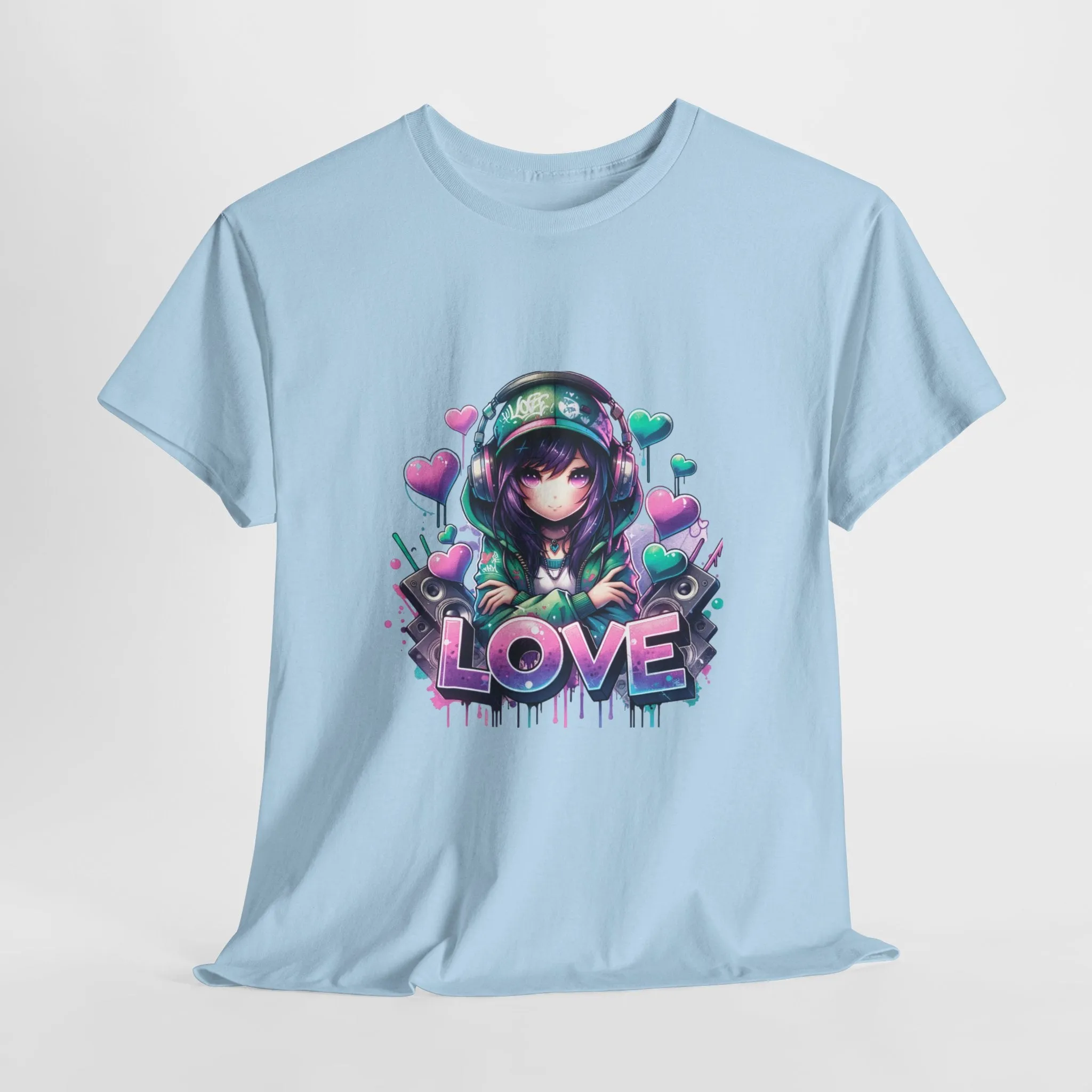 Graffiti Anime Girls Unisex Heavy Cotton Tee