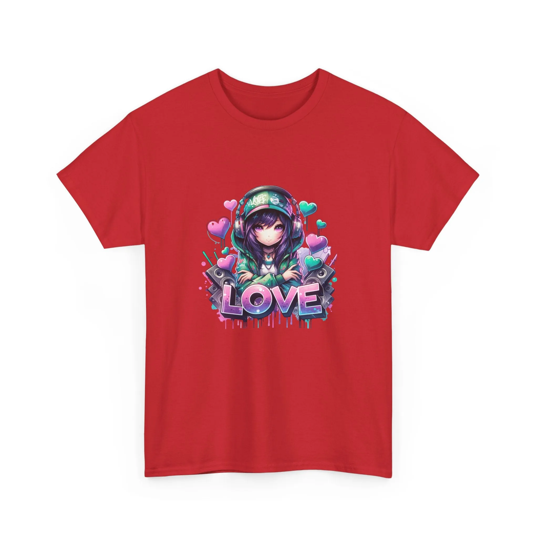 Graffiti Anime Girls Unisex Heavy Cotton Tee