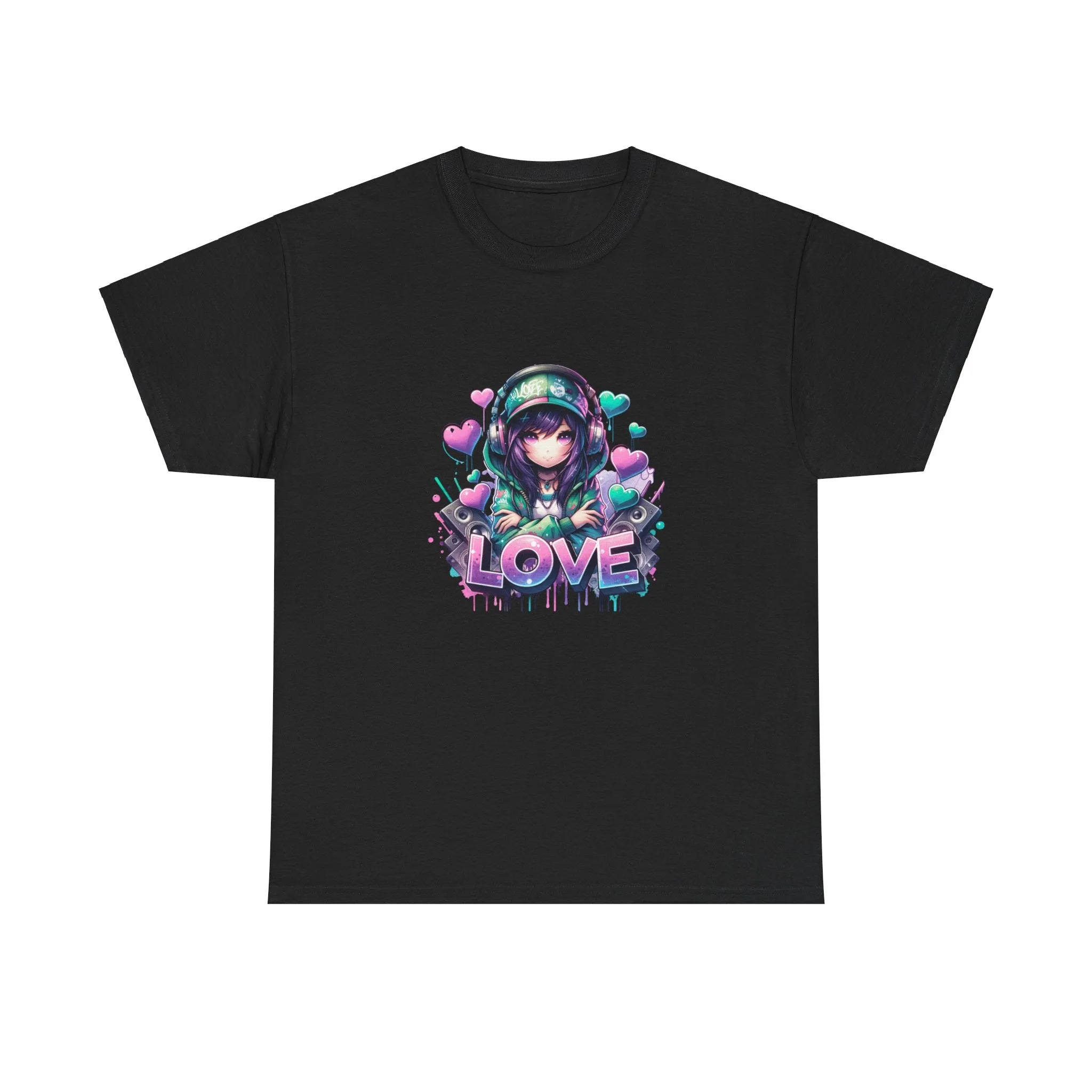 Graffiti Anime Girls Unisex Heavy Cotton Tee