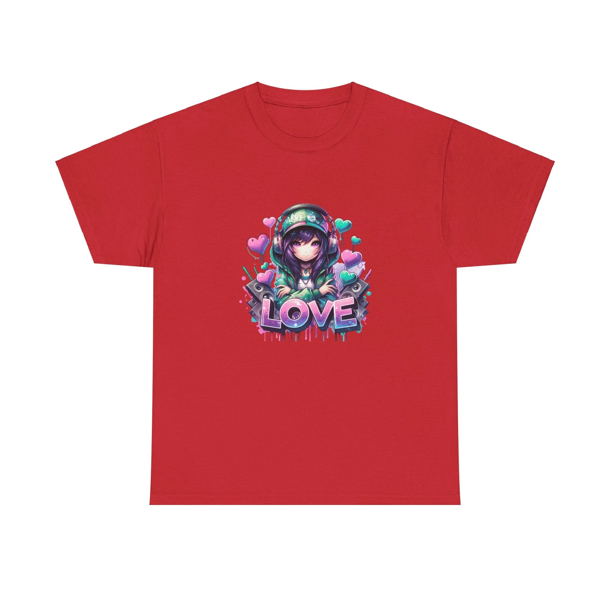 Graffiti Anime Girls Unisex Heavy Cotton Tee