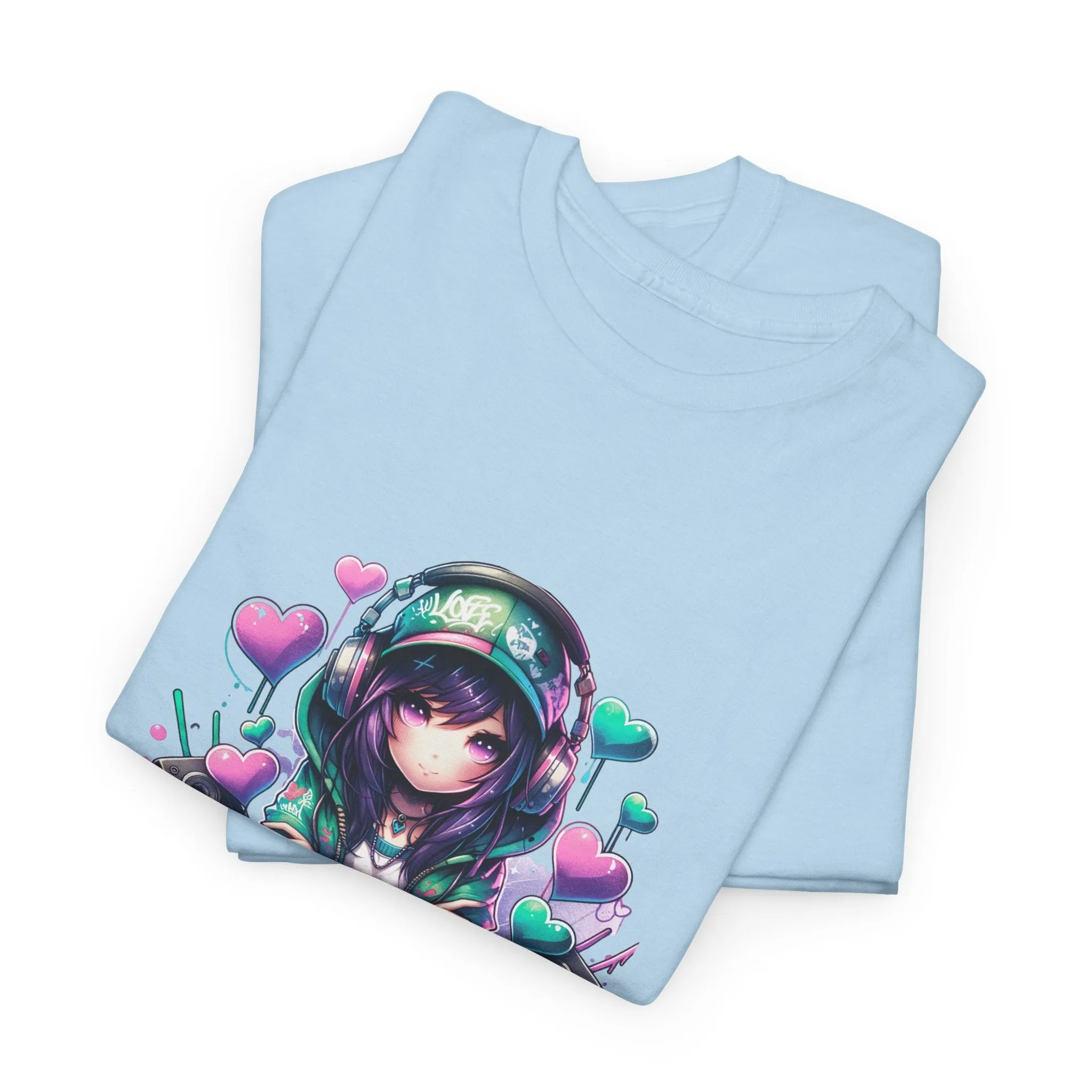 Graffiti Anime Girls Unisex Heavy Cotton Tee