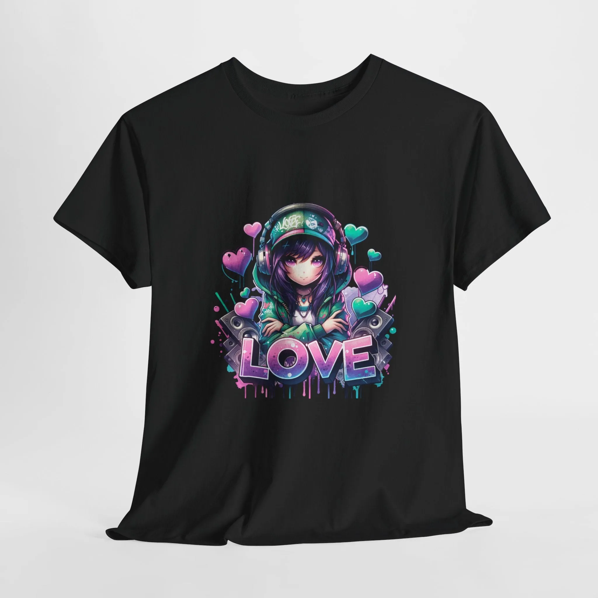 Graffiti Anime Girls Unisex Heavy Cotton Tee