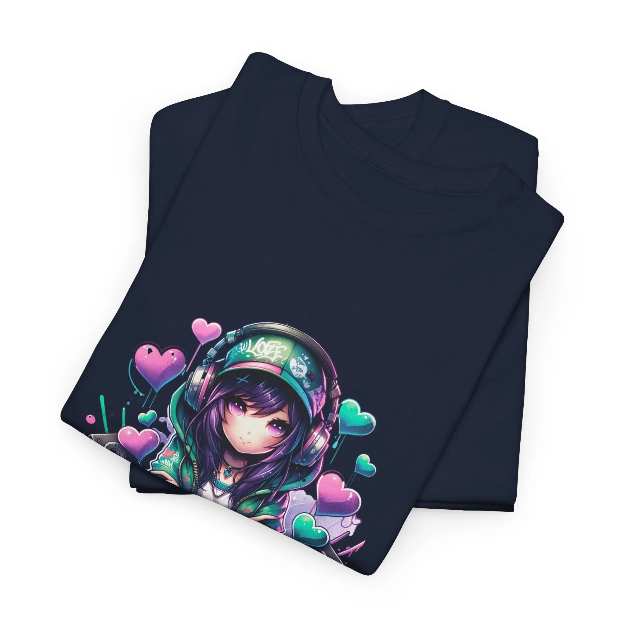 Graffiti Anime Girls Unisex Heavy Cotton Tee