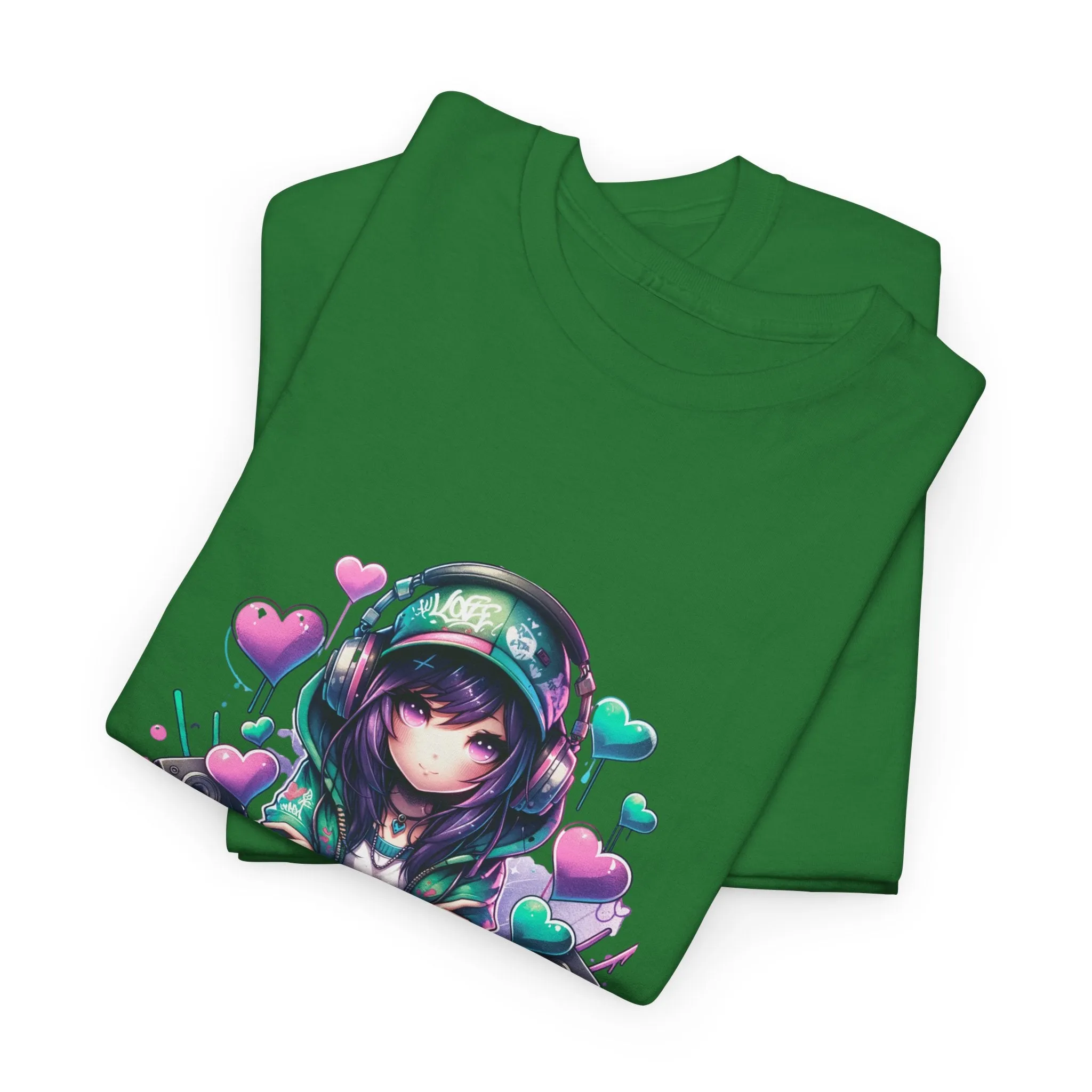 Graffiti Anime Girls Unisex Heavy Cotton Tee