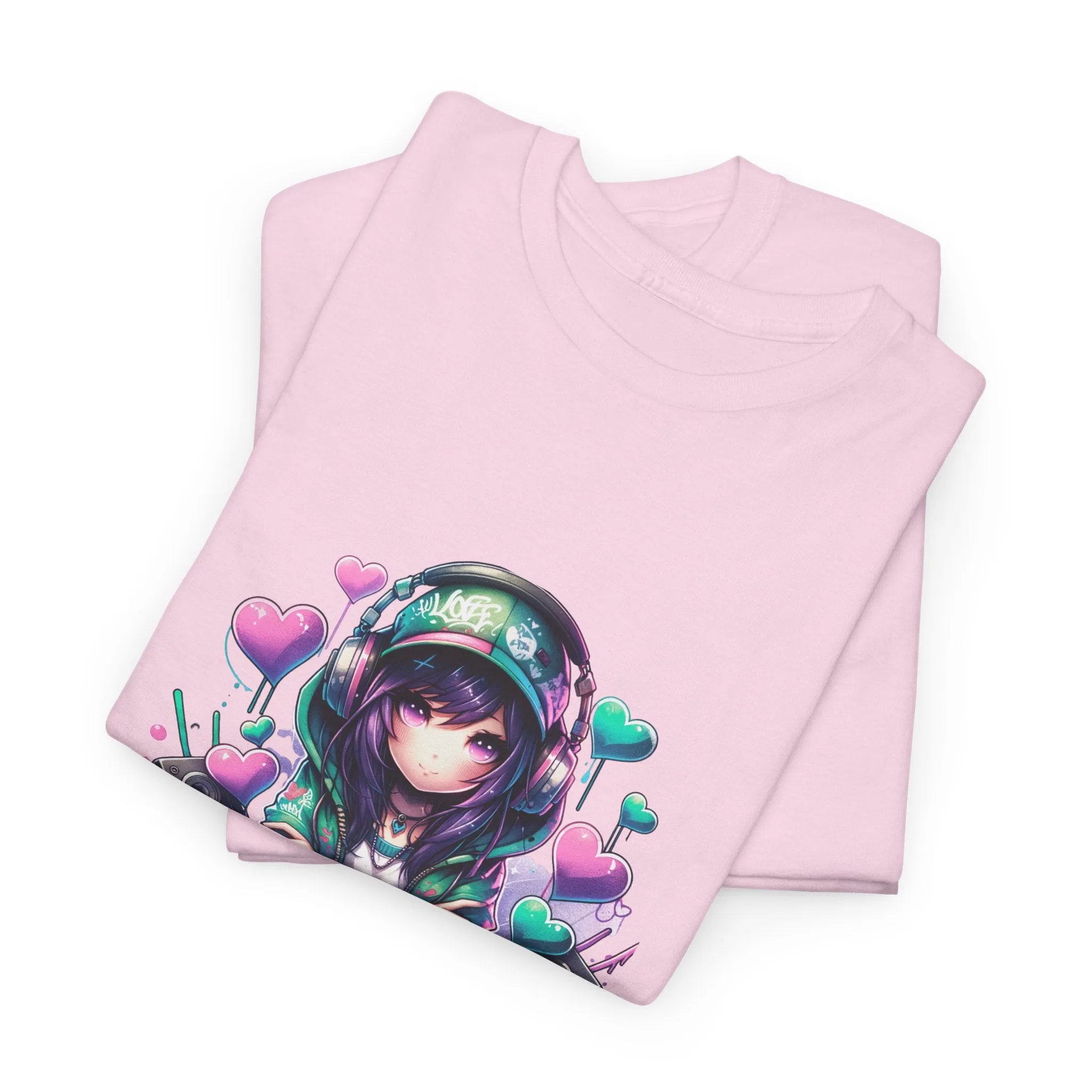 Graffiti Anime Girls Unisex Heavy Cotton Tee