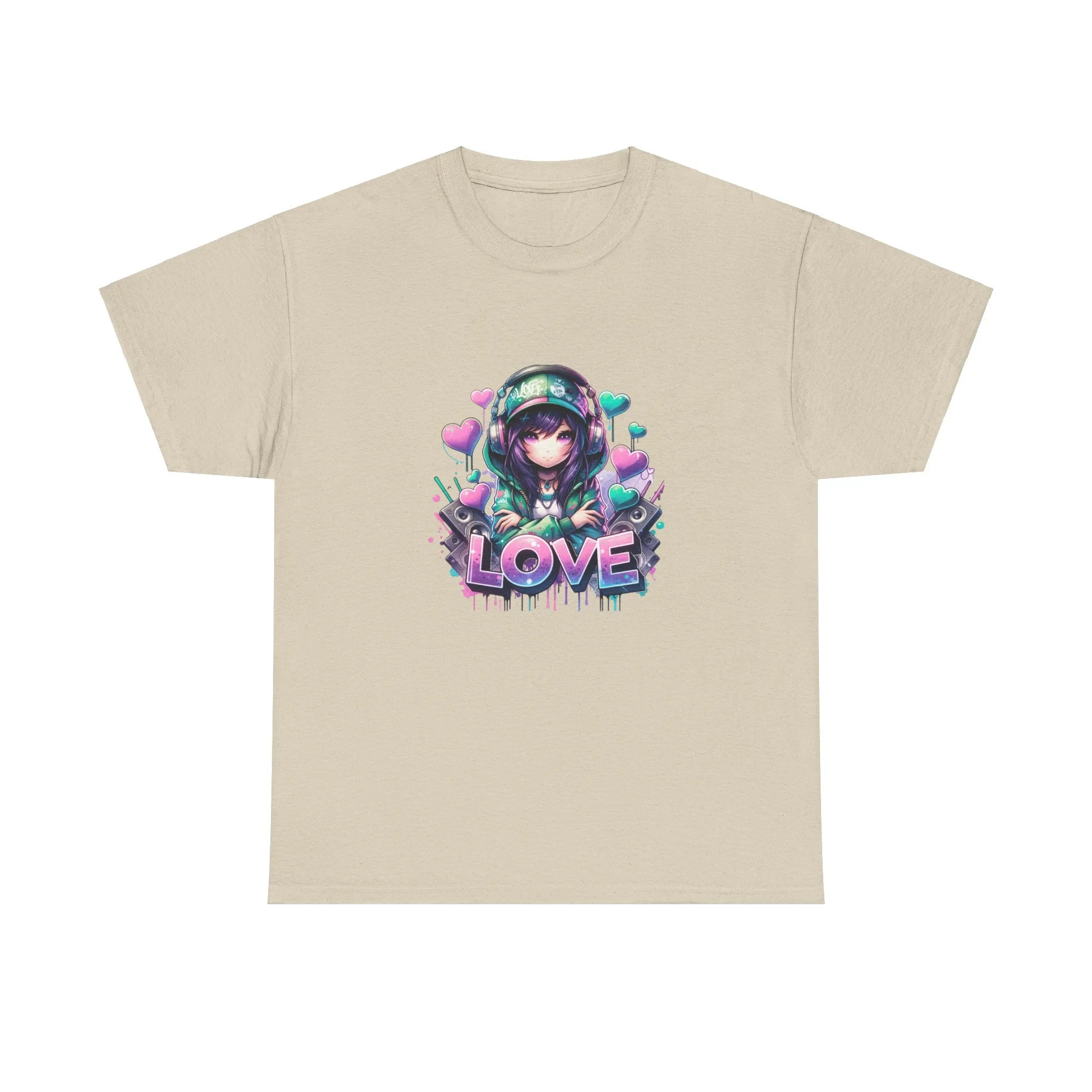 Graffiti Anime Girls Unisex Heavy Cotton Tee