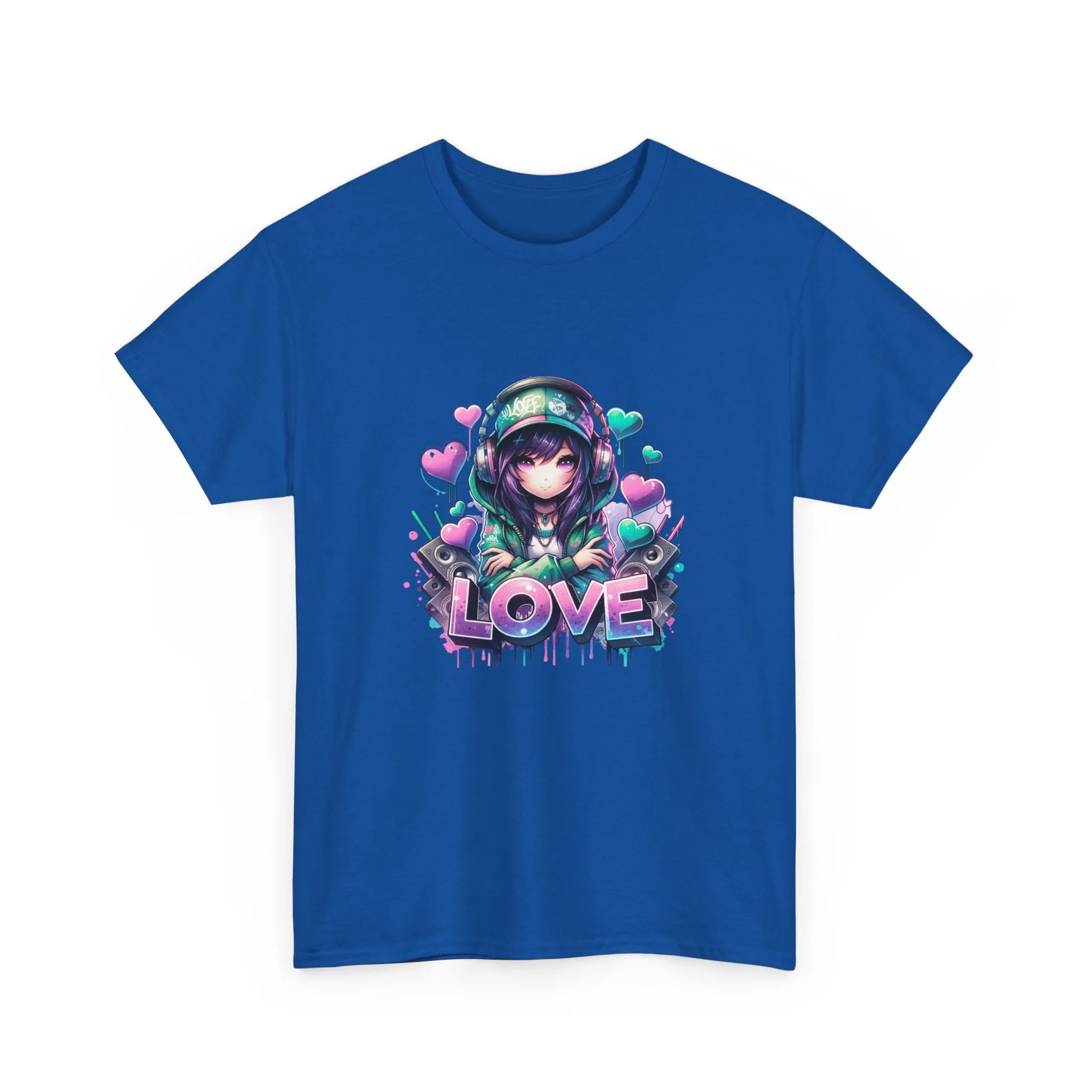 Graffiti Anime Girls Unisex Heavy Cotton Tee