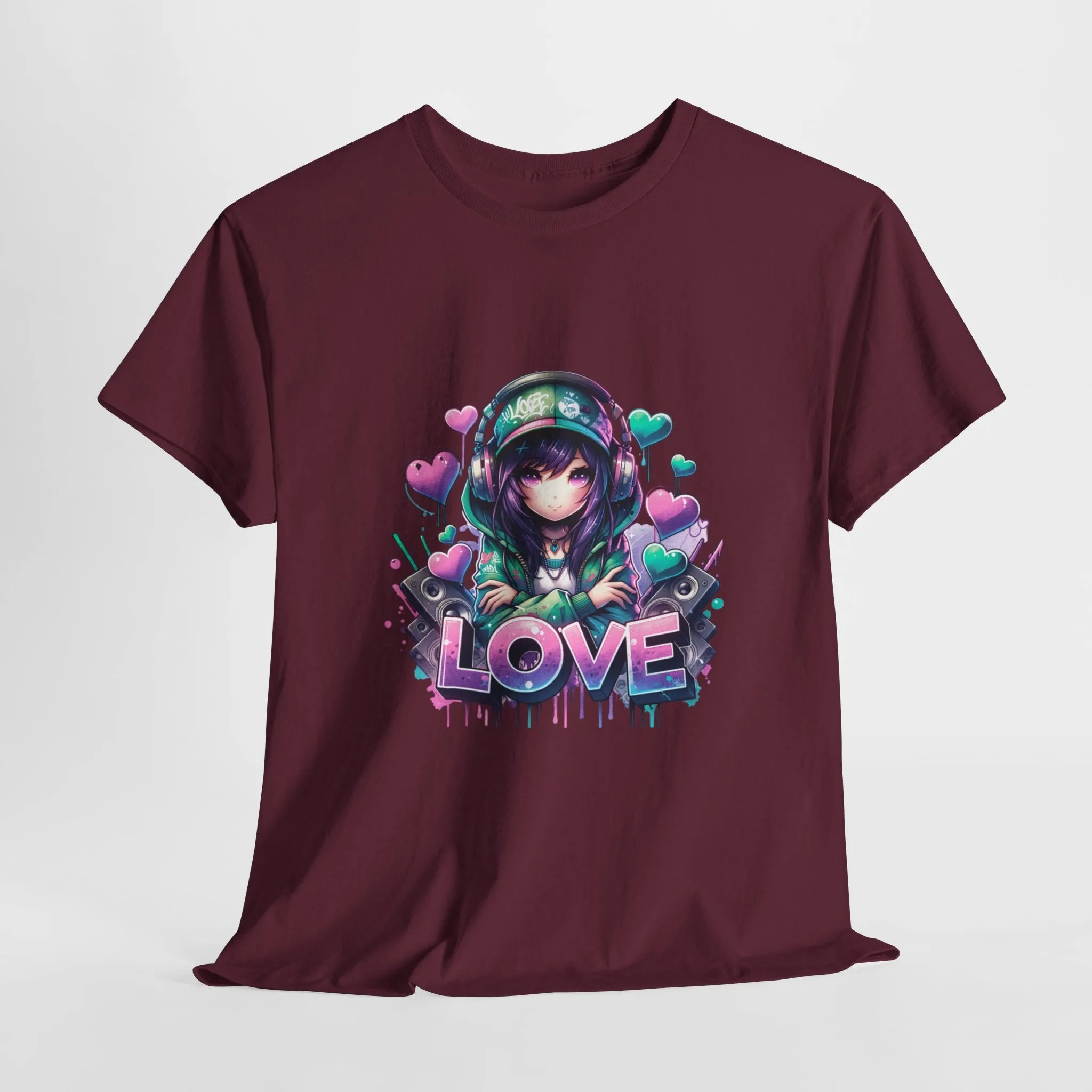 Graffiti Anime Girls Unisex Heavy Cotton Tee