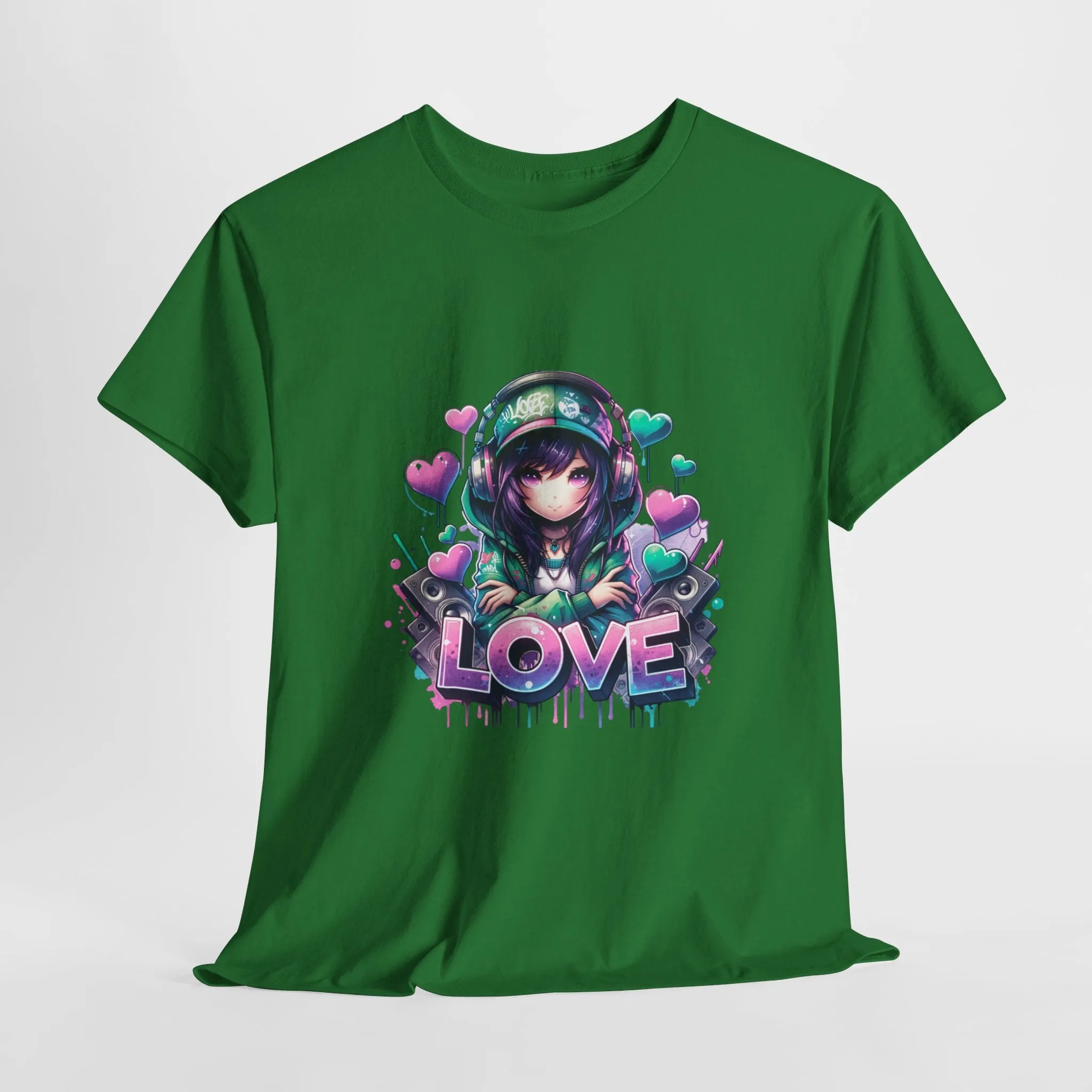 Graffiti Anime Girls Unisex Heavy Cotton Tee