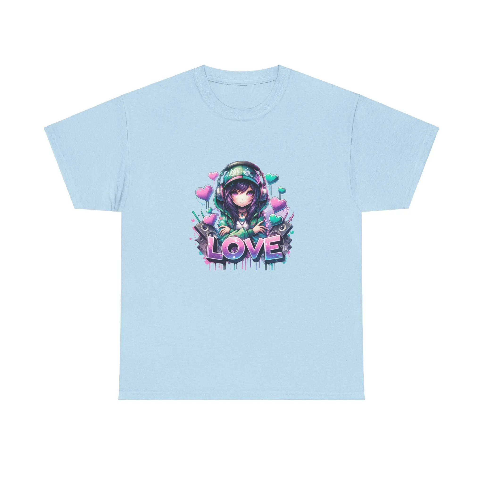 Graffiti Anime Girls Unisex Heavy Cotton Tee