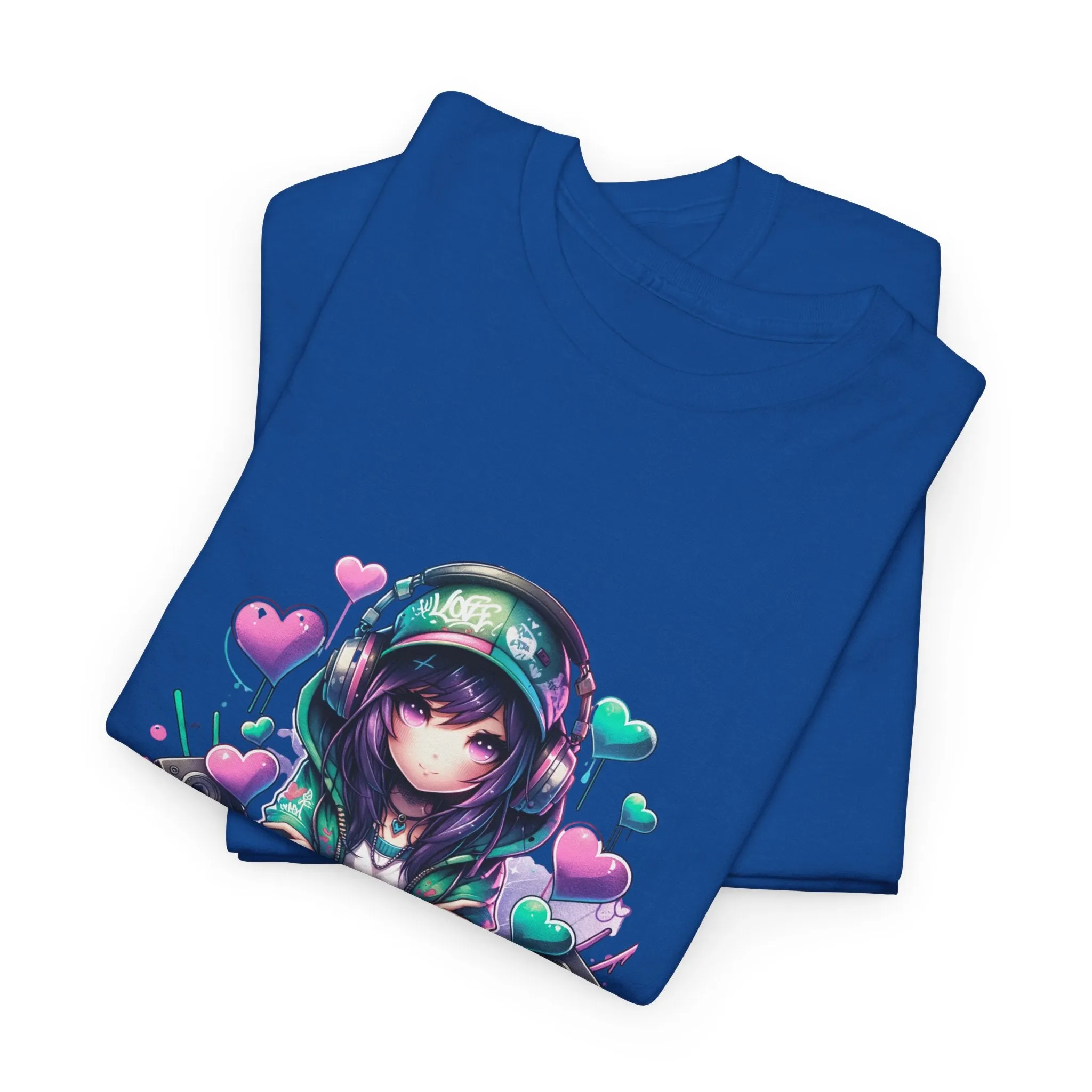 Graffiti Anime Girls Unisex Heavy Cotton Tee