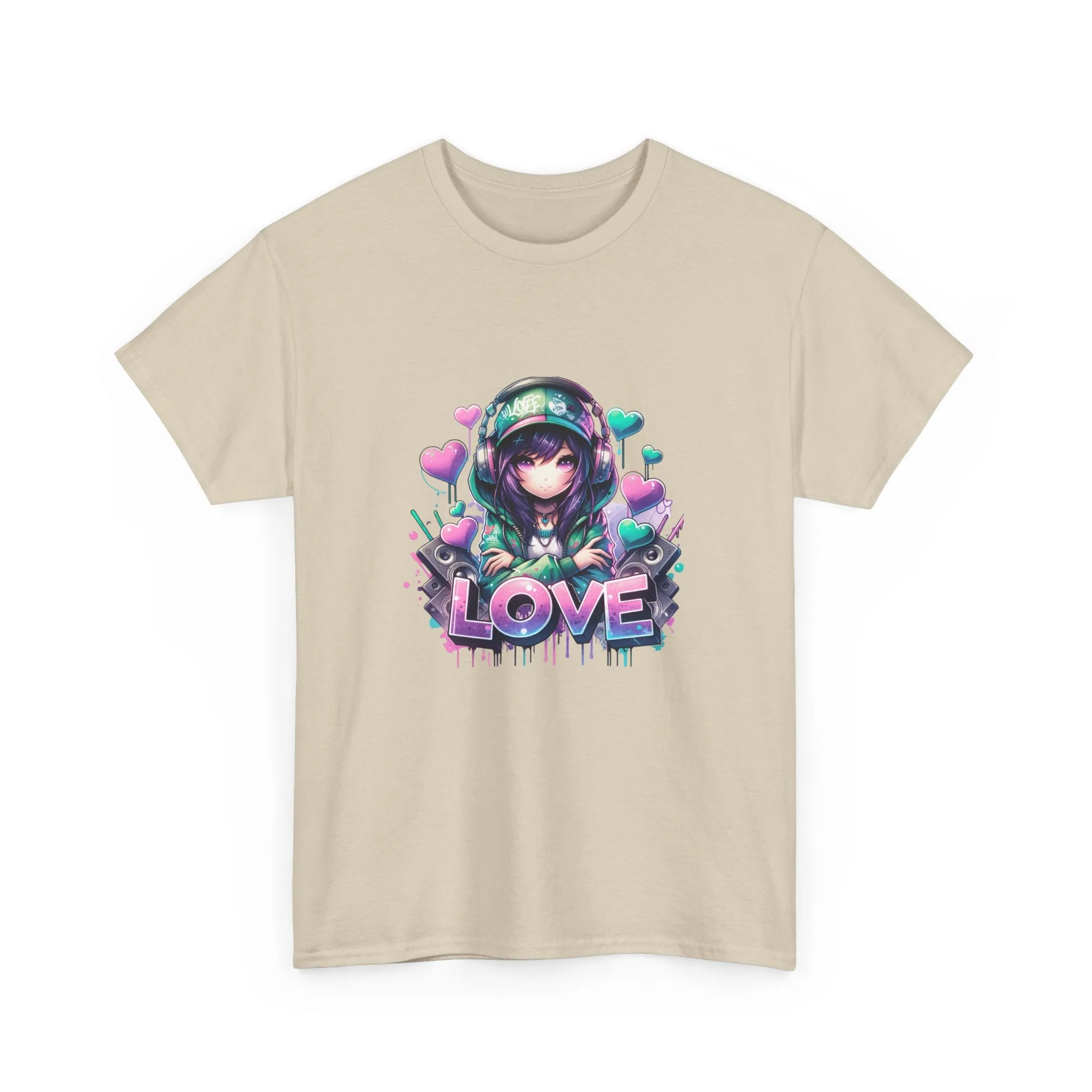 Graffiti Anime Girls Unisex Heavy Cotton Tee