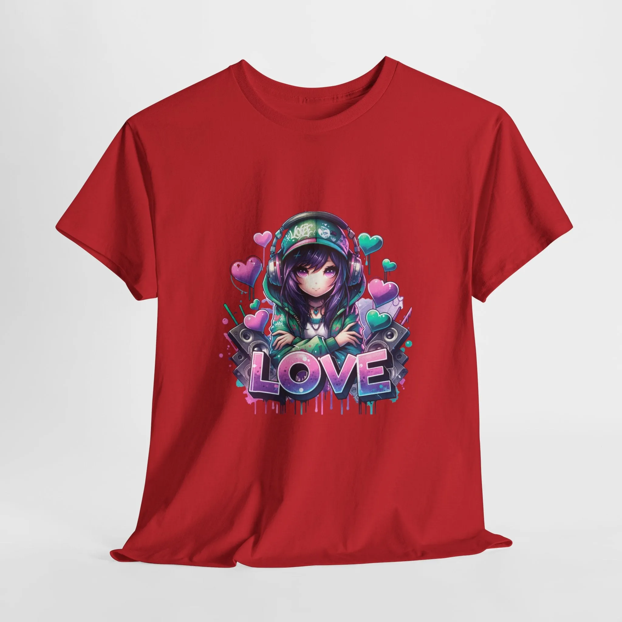 Graffiti Anime Girls Unisex Heavy Cotton Tee