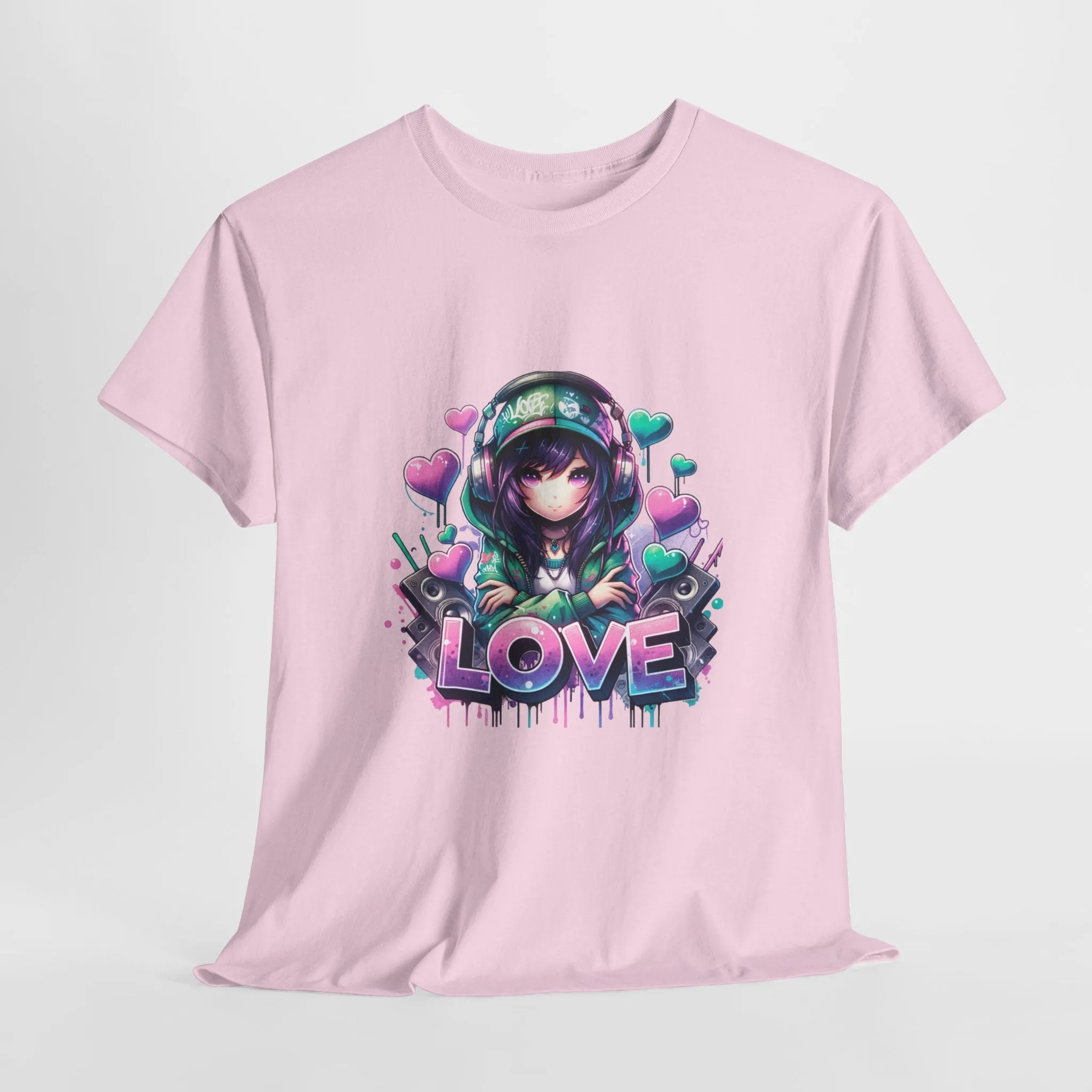 Graffiti Anime Girls Unisex Heavy Cotton Tee