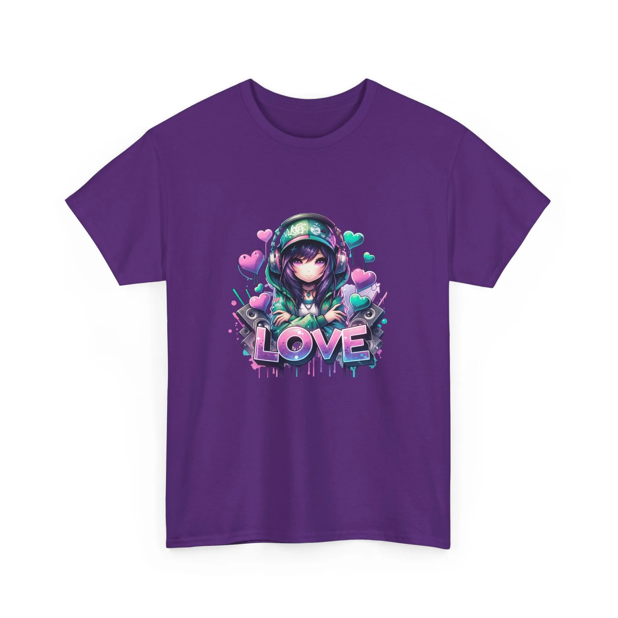 Graffiti Anime Girls Unisex Heavy Cotton Tee