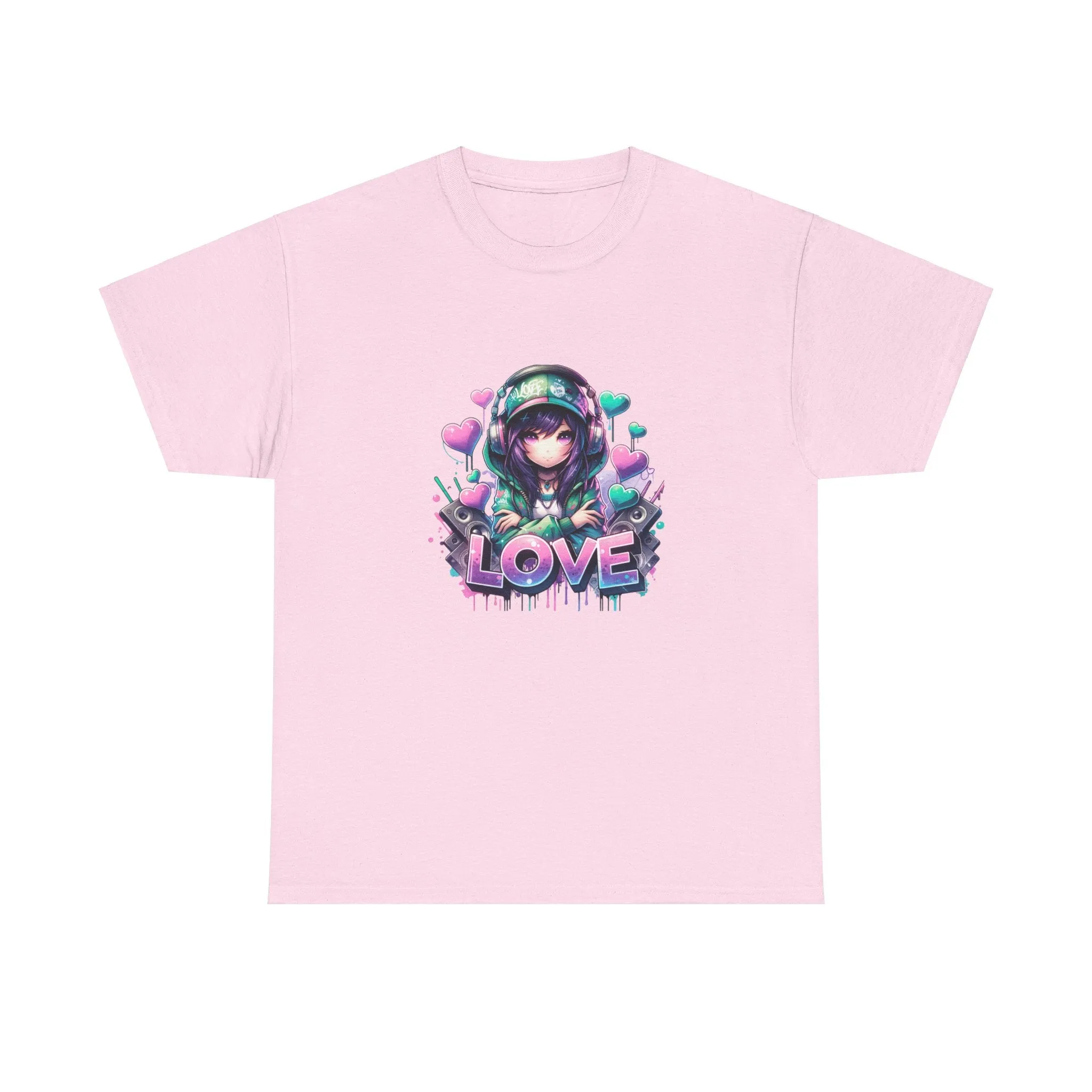 Graffiti Anime Girls Unisex Heavy Cotton Tee