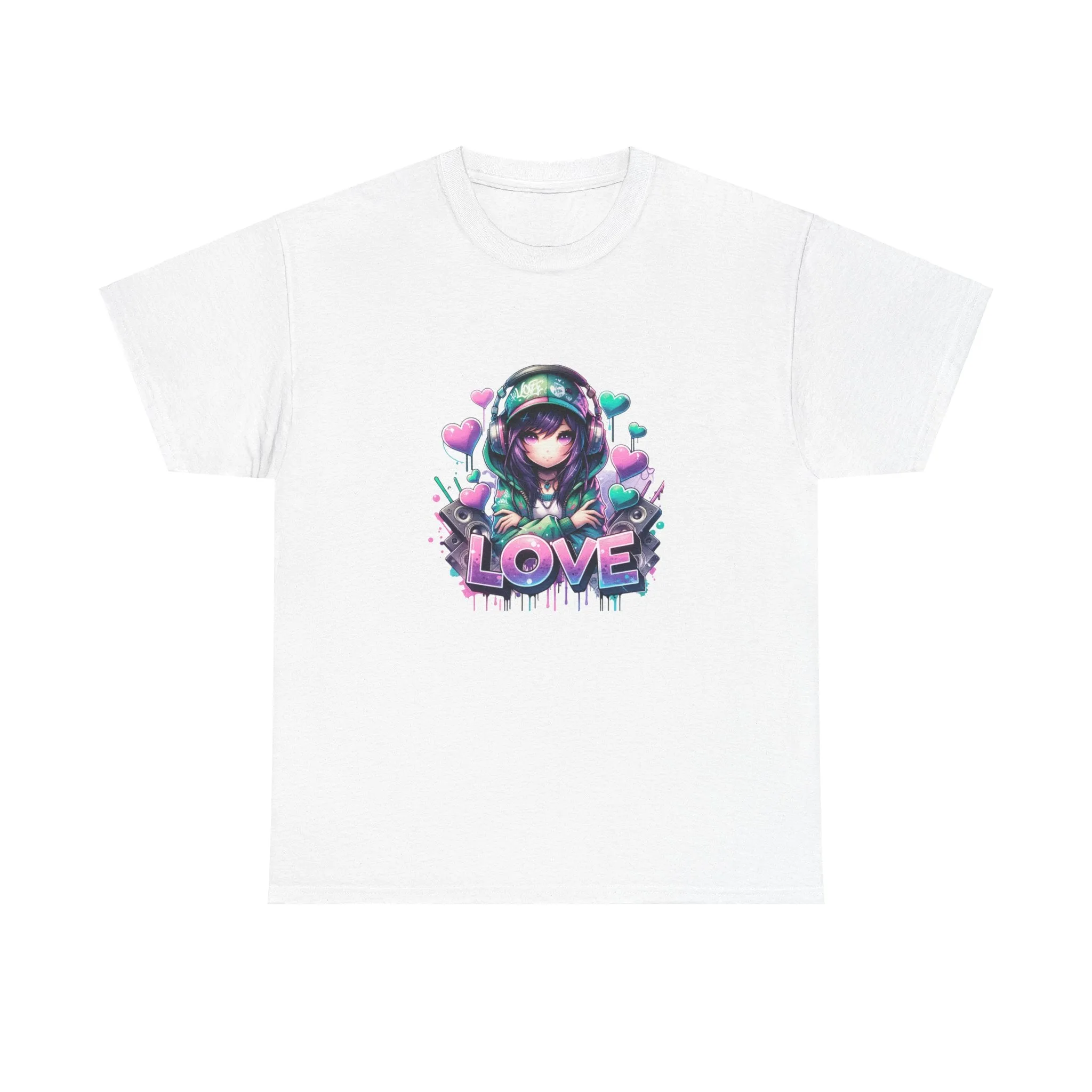 Graffiti Anime Girls Unisex Heavy Cotton Tee