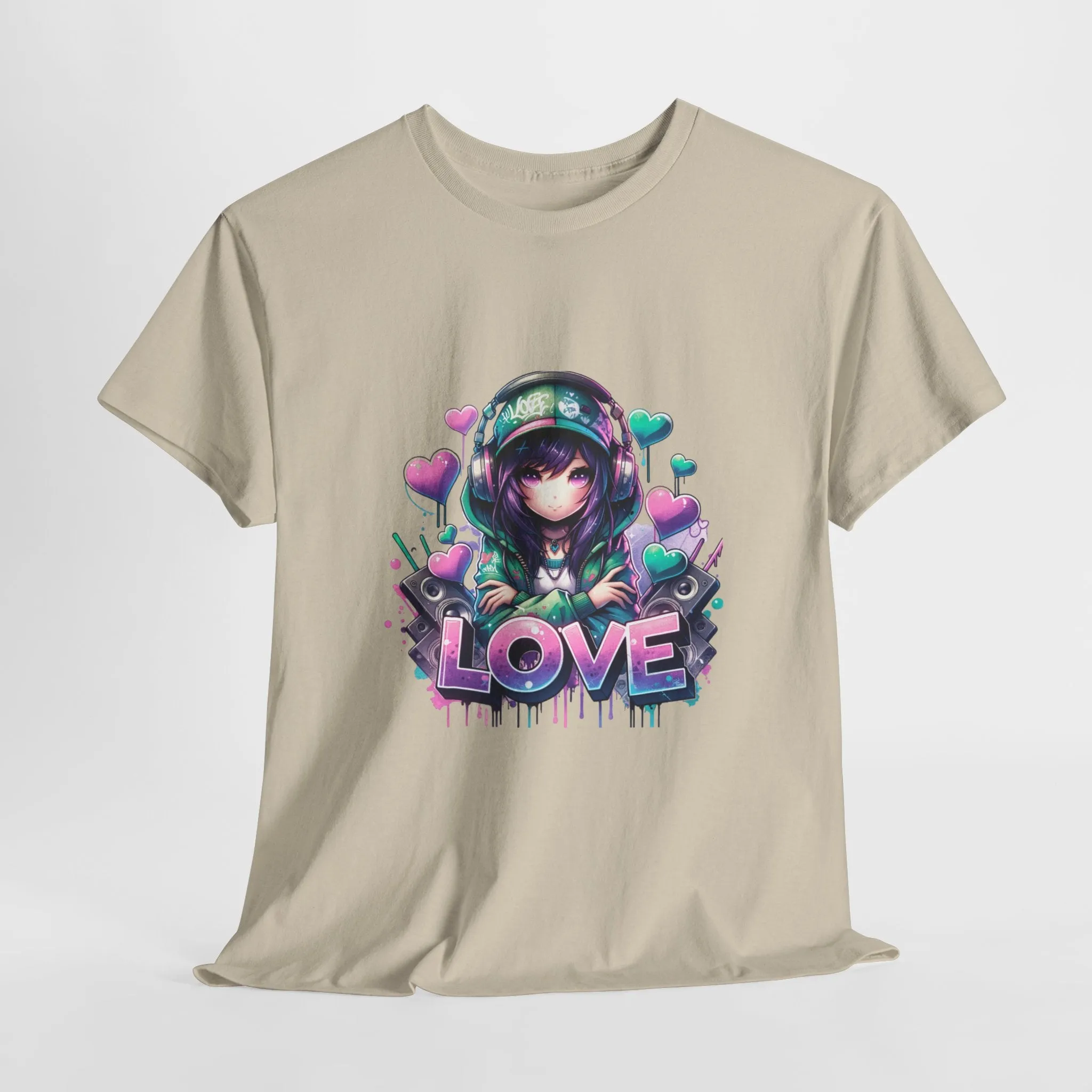 Graffiti Anime Girls Unisex Heavy Cotton Tee