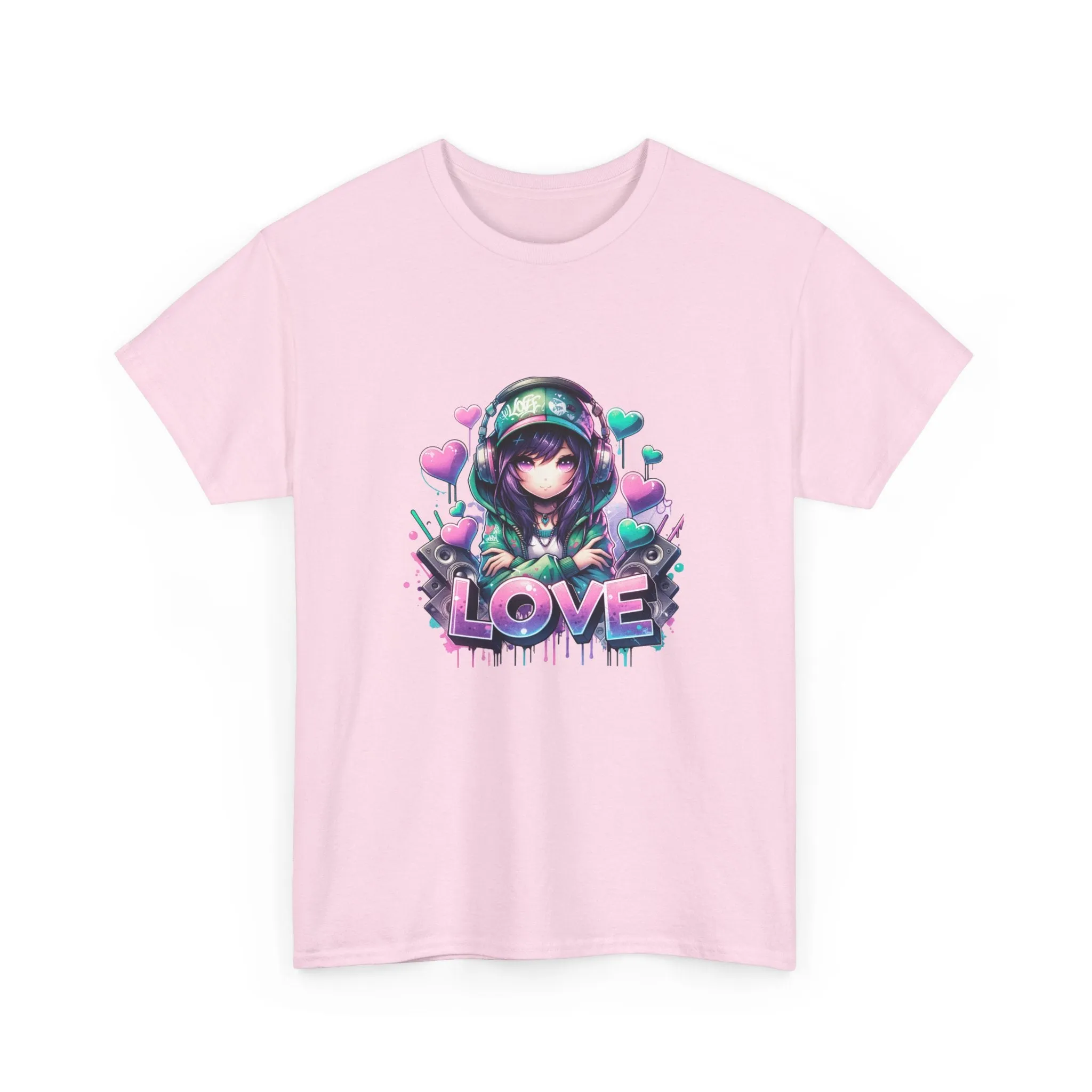 Graffiti Anime Girls Unisex Heavy Cotton Tee