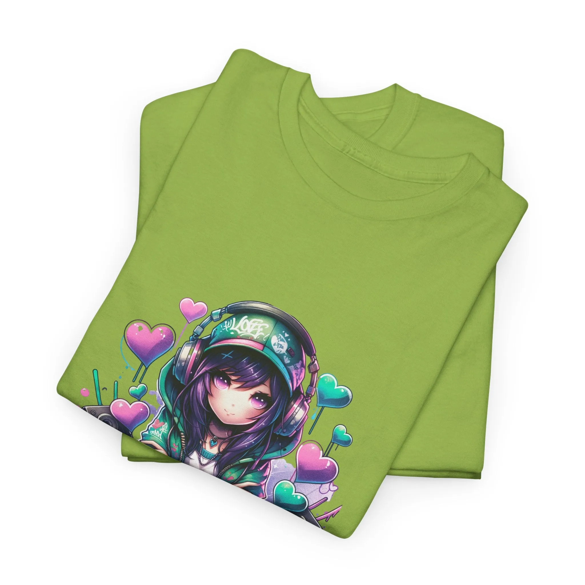 Graffiti Anime Girls Unisex Heavy Cotton Tee