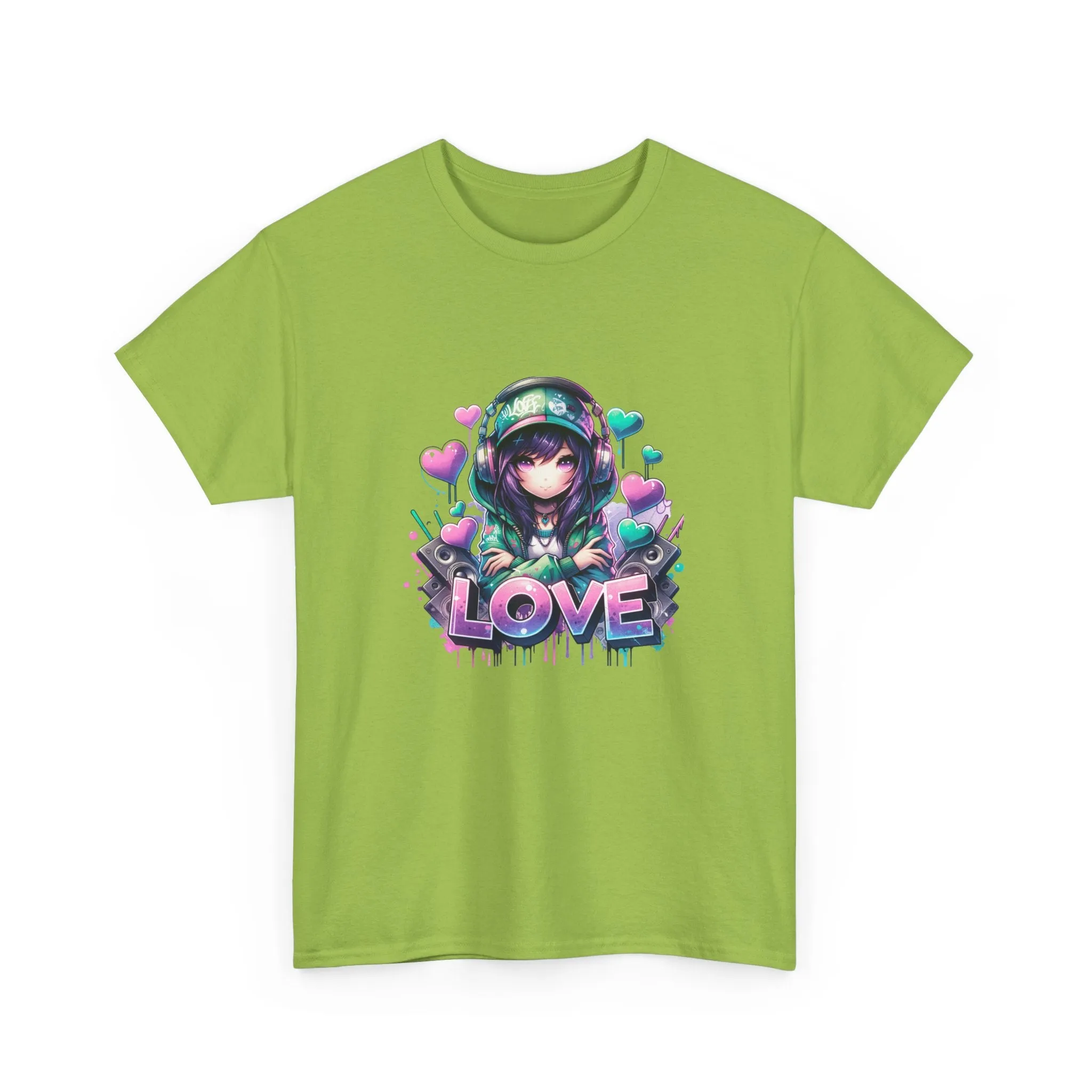 Graffiti Anime Girls Unisex Heavy Cotton Tee