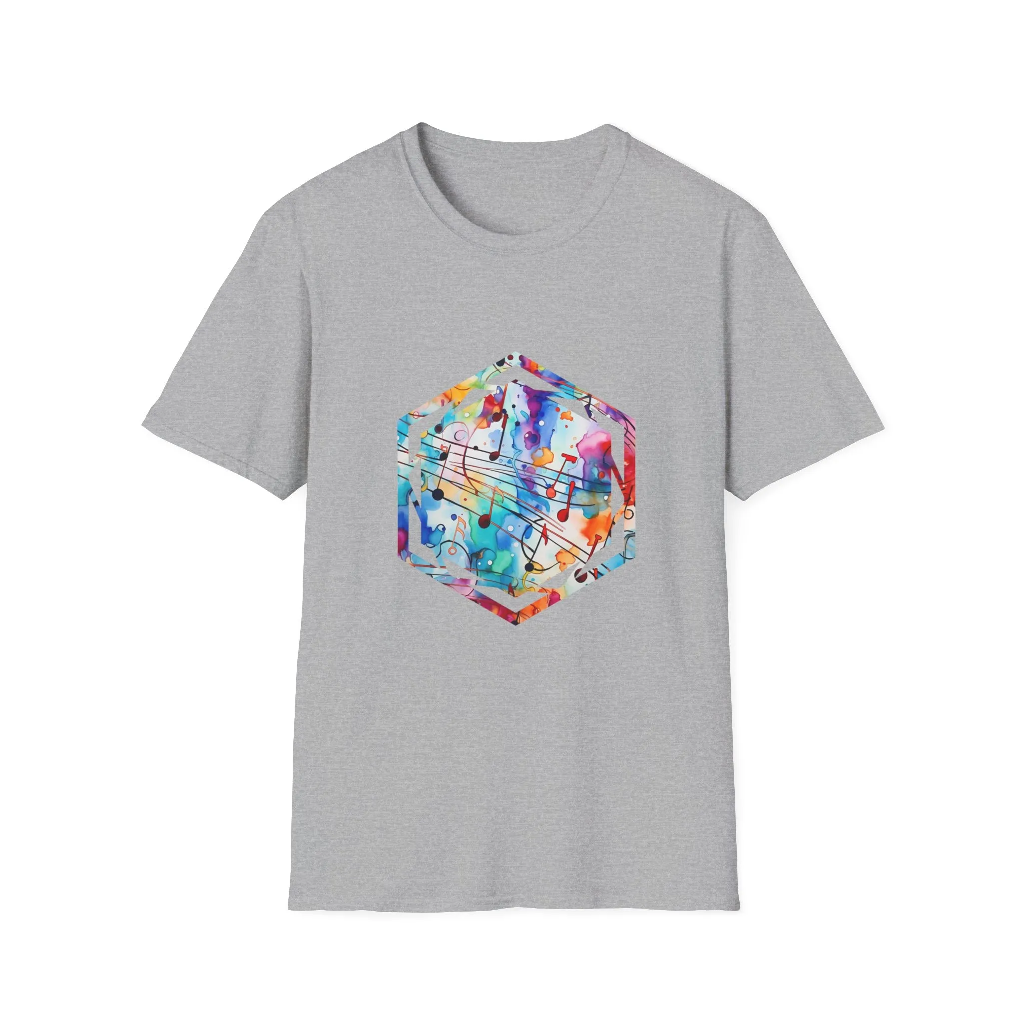 Graffiti Musical Notes Unisex Softstyle T-Shirt