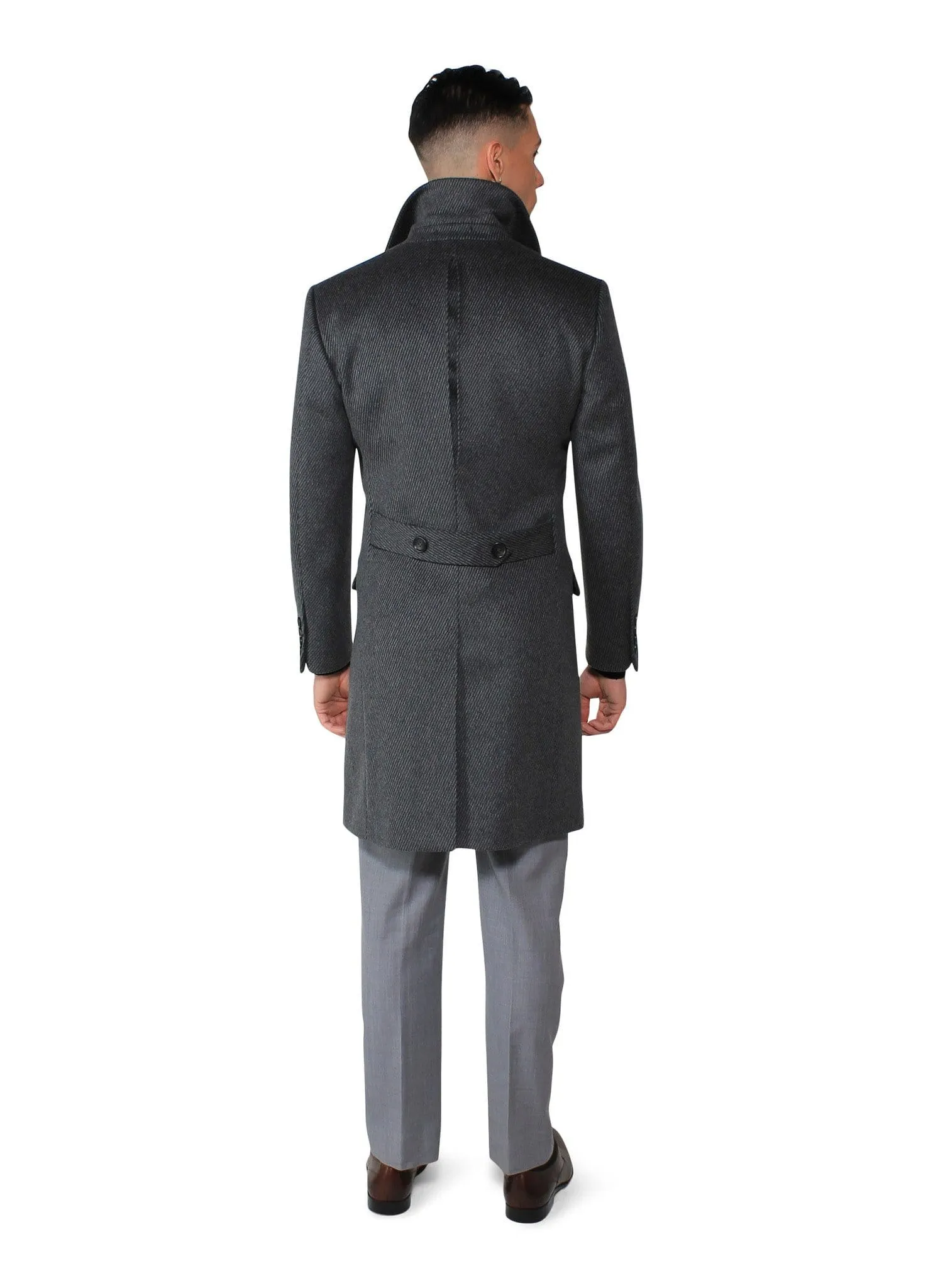 Grey Alpaca Overcoat