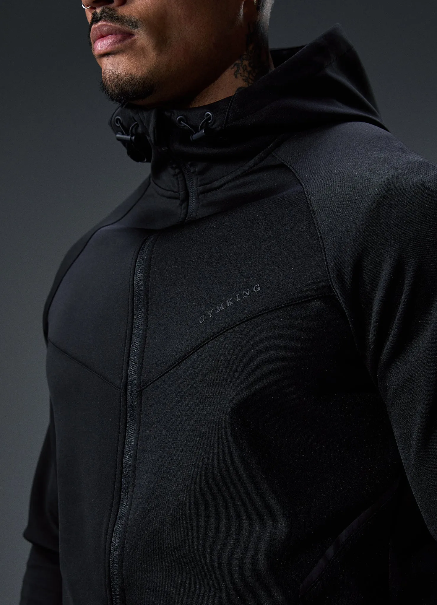 Gym King Alpha Poly Tracksuit - Black