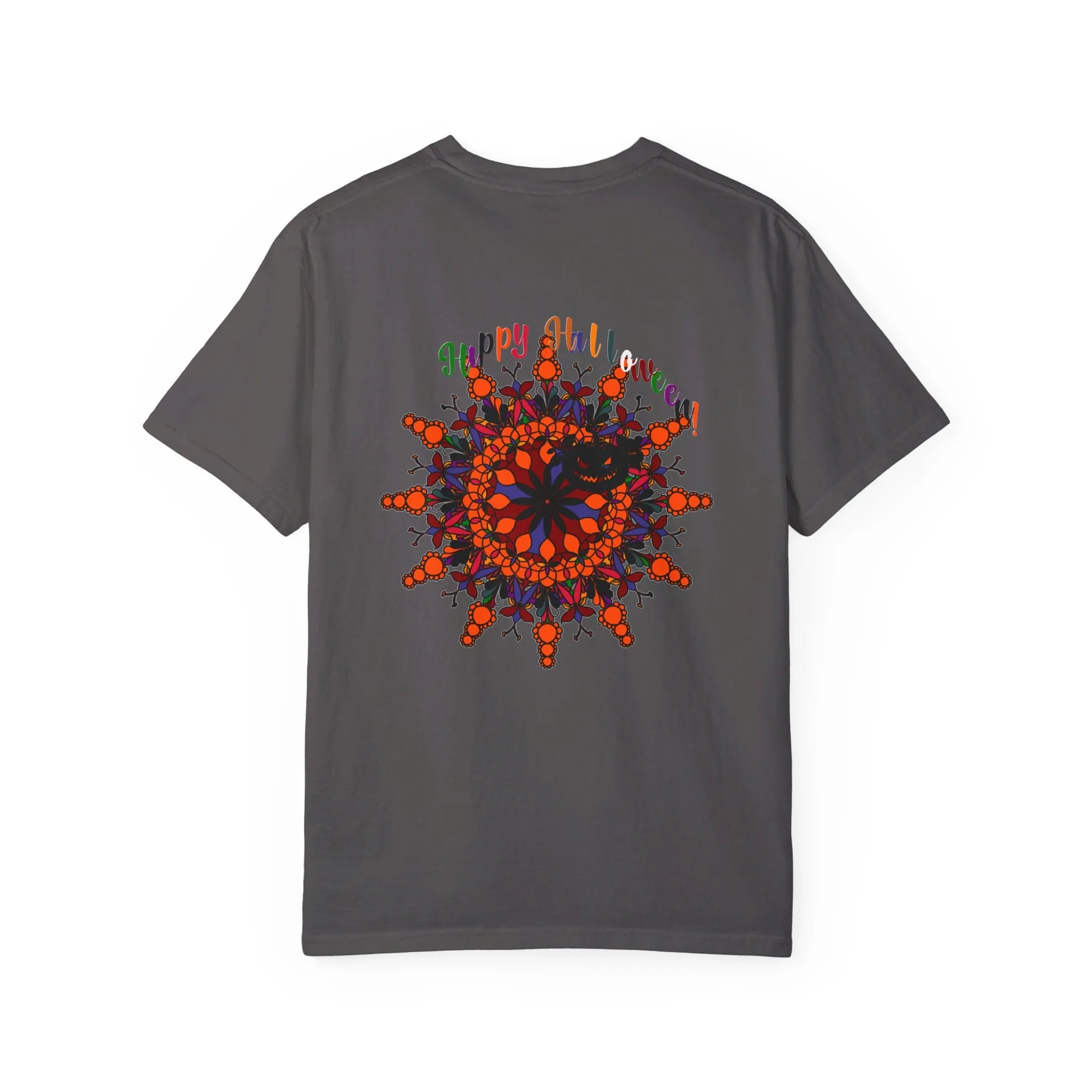 Handmade Pumpkin Mandala Tee - Unisex Mandala Design