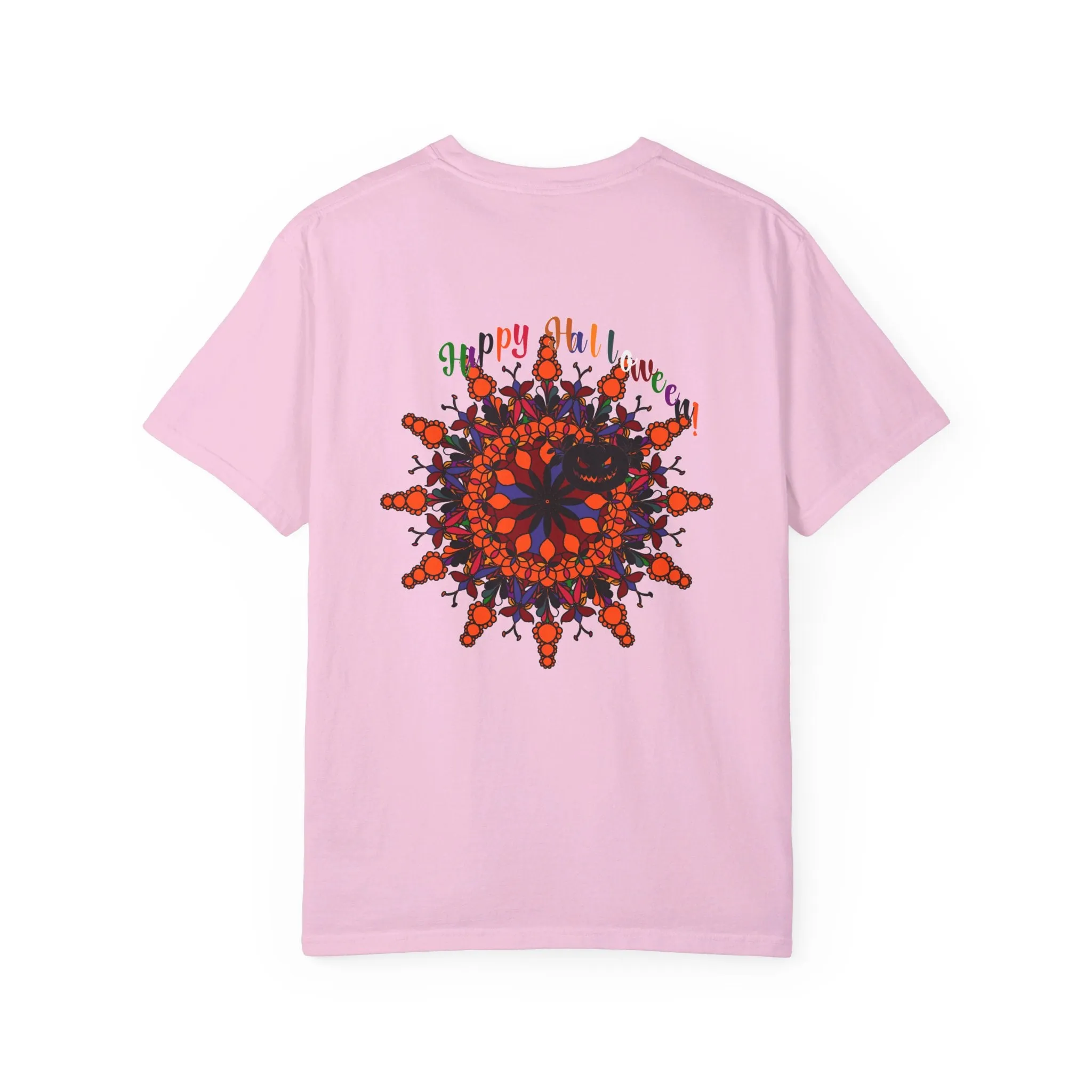 Handmade Pumpkin Mandala Tee - Unisex Mandala Design